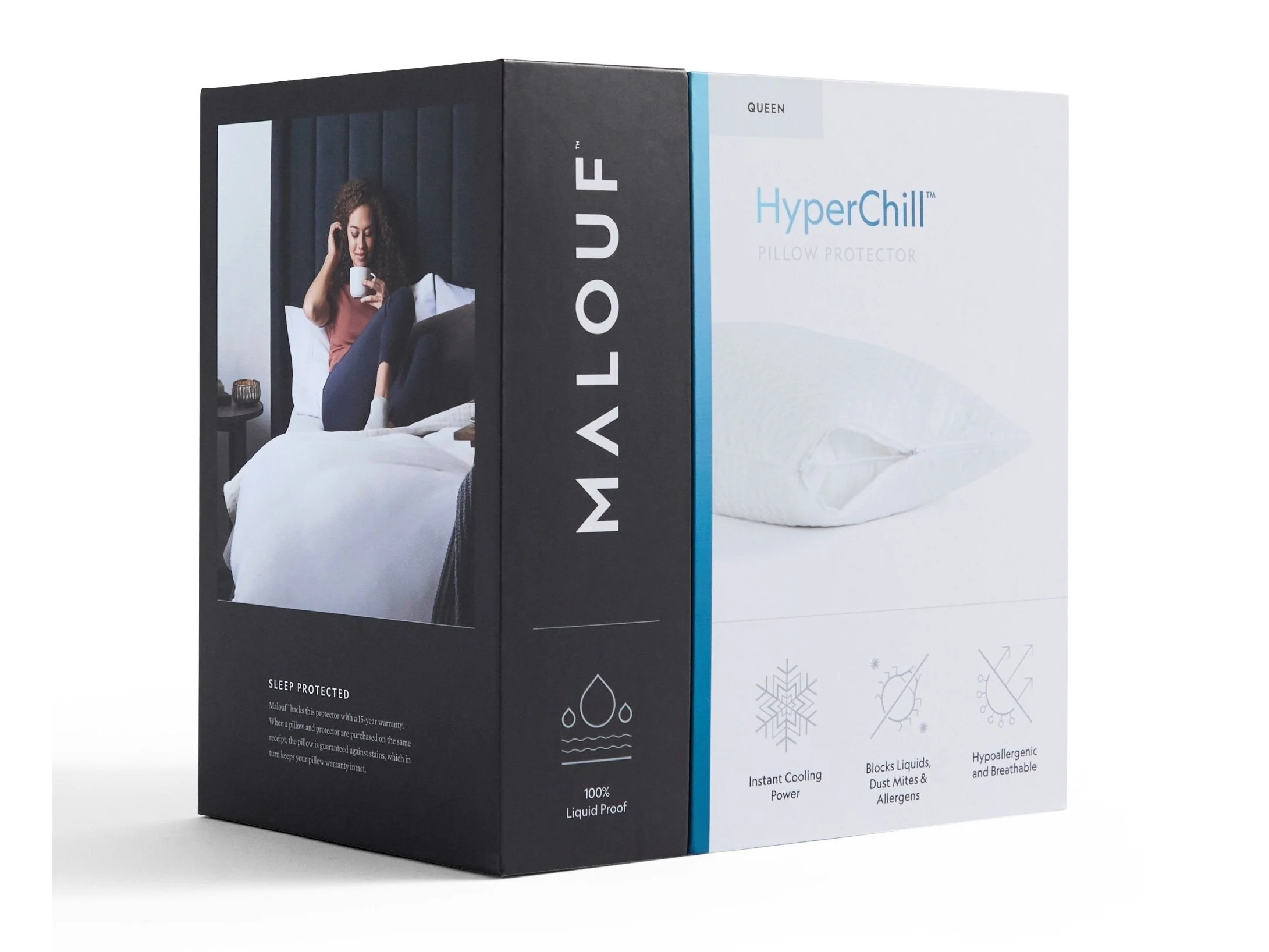 HyperChill White Queen Pillow Protector