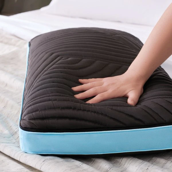 Ice Cloud + Omniphase Black/Blue Queen High Loft Pillow - Image 6