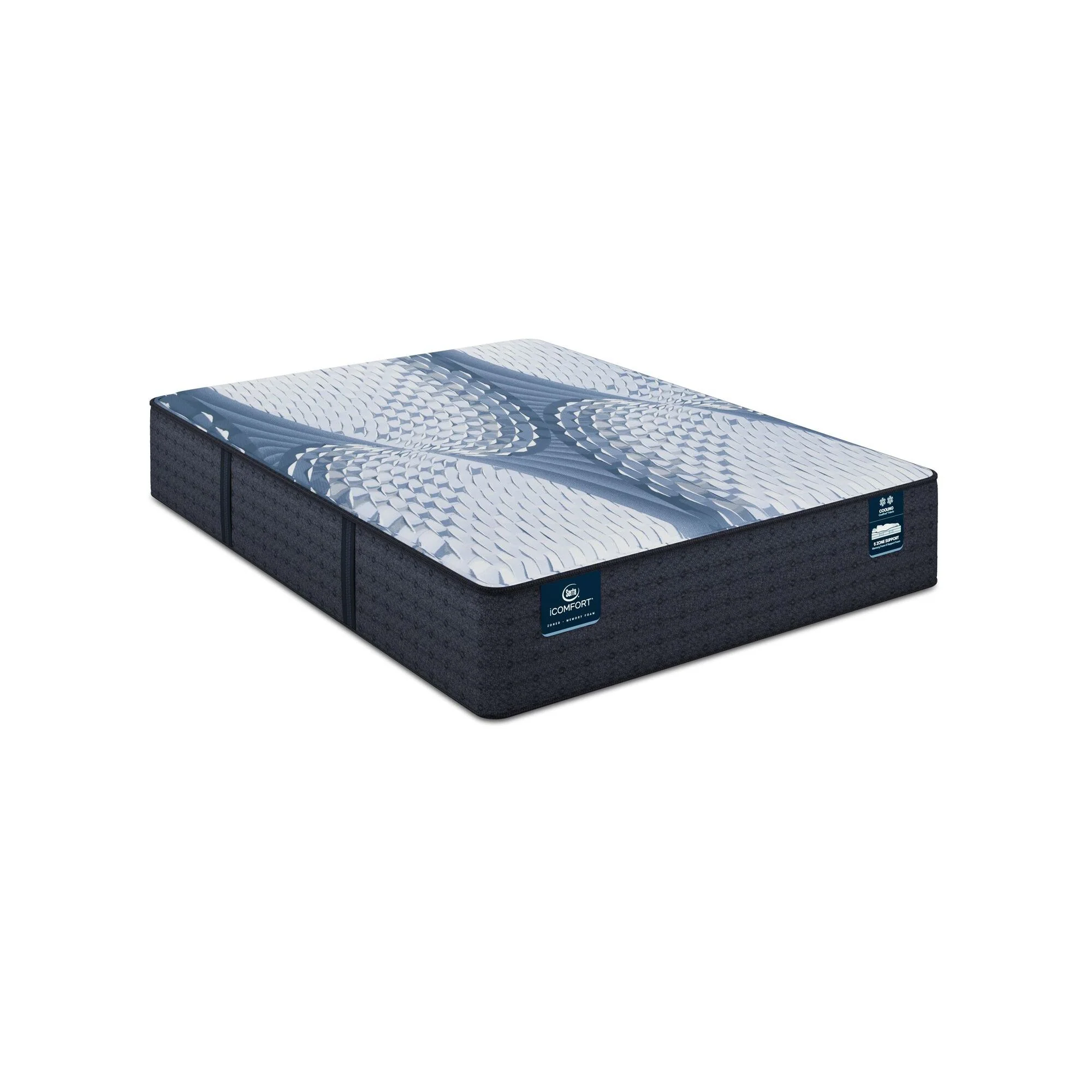 iComfort Iona 13" Light Blue/Multicolor Memory Foam Twin XL Medium Mattress - Image 8