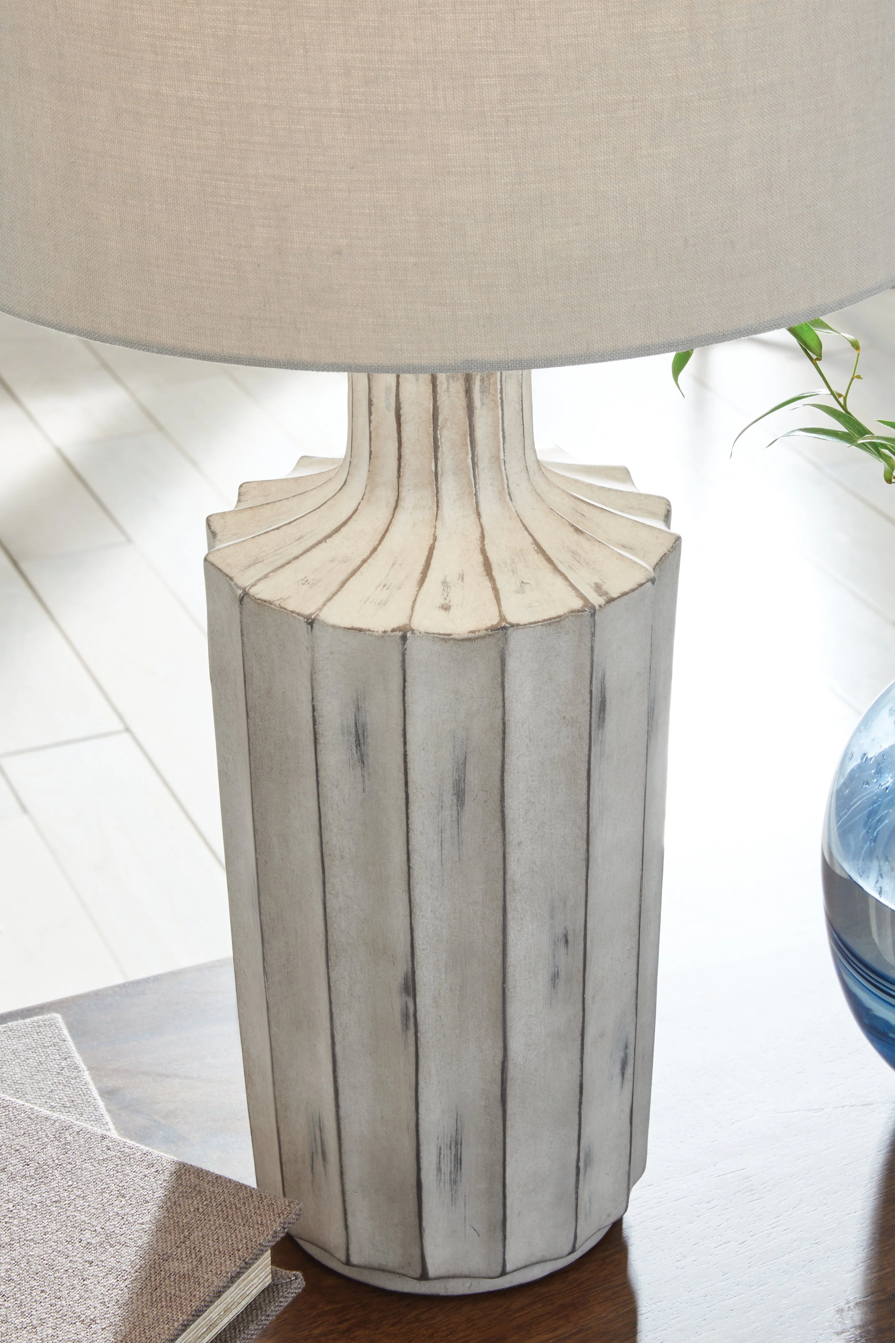 Imre Distressed Brown Poly Table Lamp (Online Special Price) - Image 3
