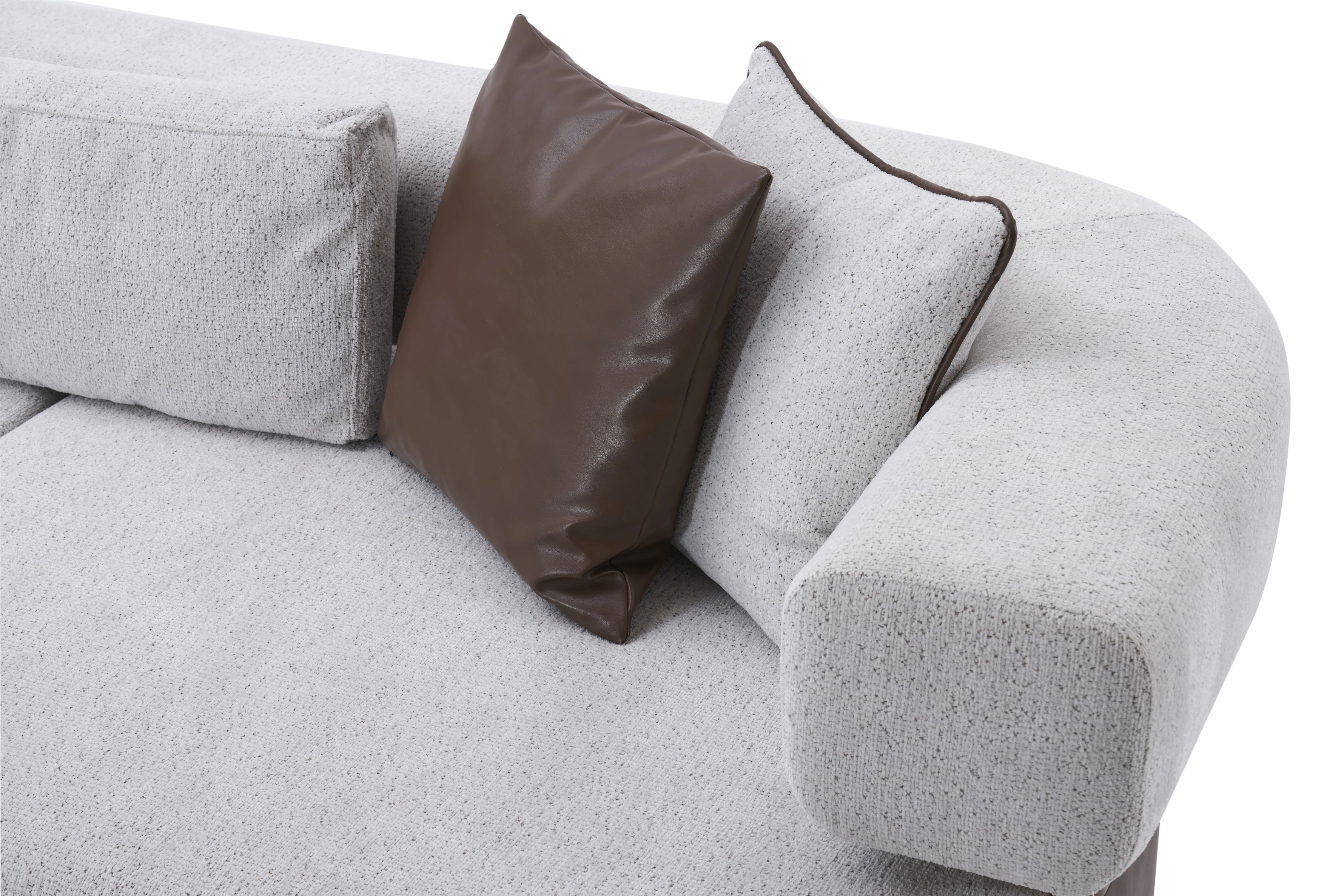 Indigo White & Walnut Sofa - Image 10