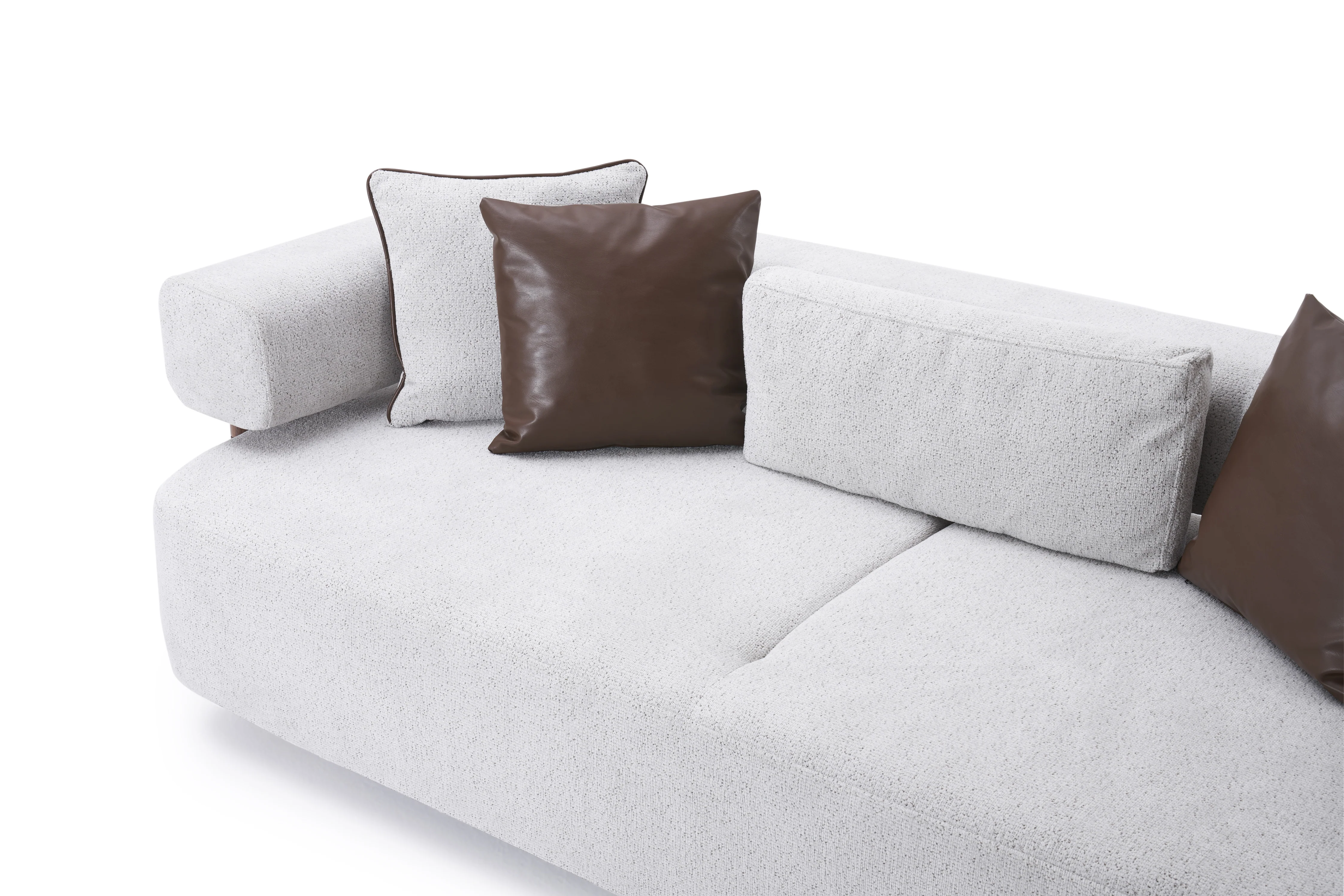 Indigo White & Walnut Sofa - Image 7