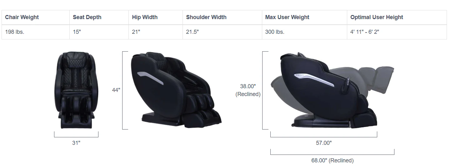 Infinity Aura Black Massage Chair - Image 15