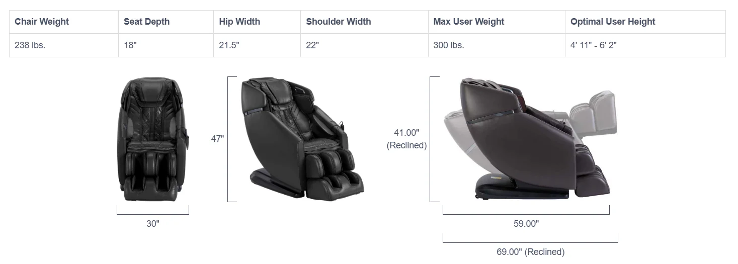 Infinity Riage 4D Black Massage Chair - Image 8