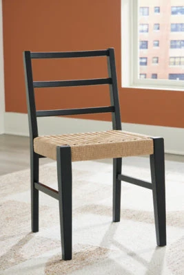 Isanti Light Brown/Black Dining Room Side Chair (Set of 2) (Online Special Price) - Image 2