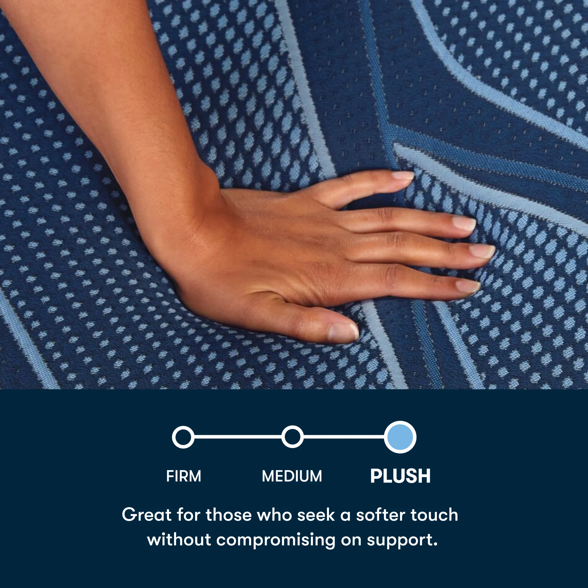 iSeries NXG 2500 Hybrid Plush 12.5" Dark Blue Hybrid California King Plush Mattress - Image 6