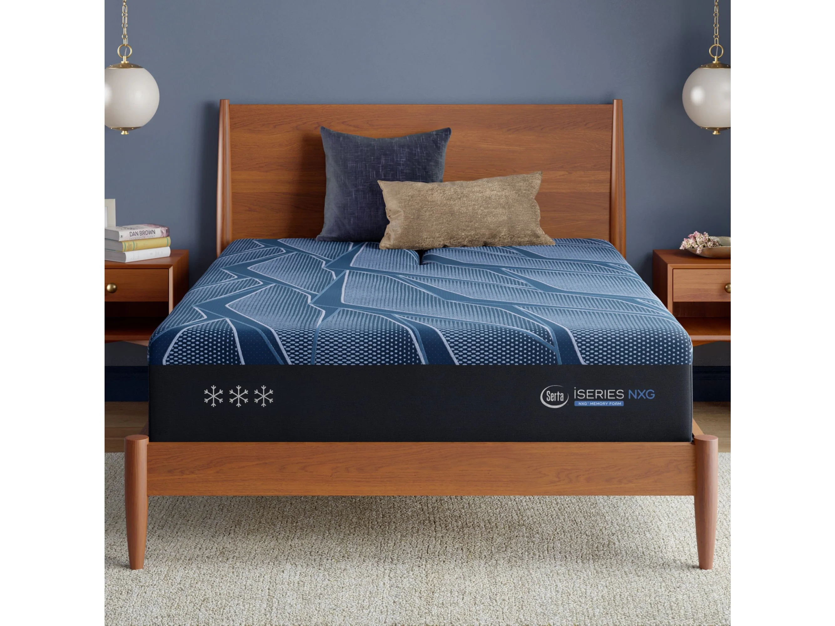 iSeries NXG 3500 Medium 13.5" Dark Blue Memory Foam Full Medium Mattress