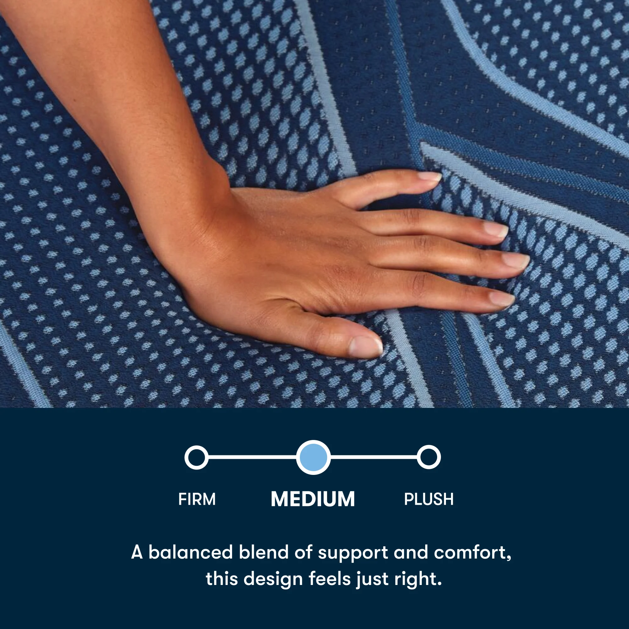 iSeries NXG 3500 Medium 13.5" Dark Blue Memory Foam King Medium Mattress - Image 4