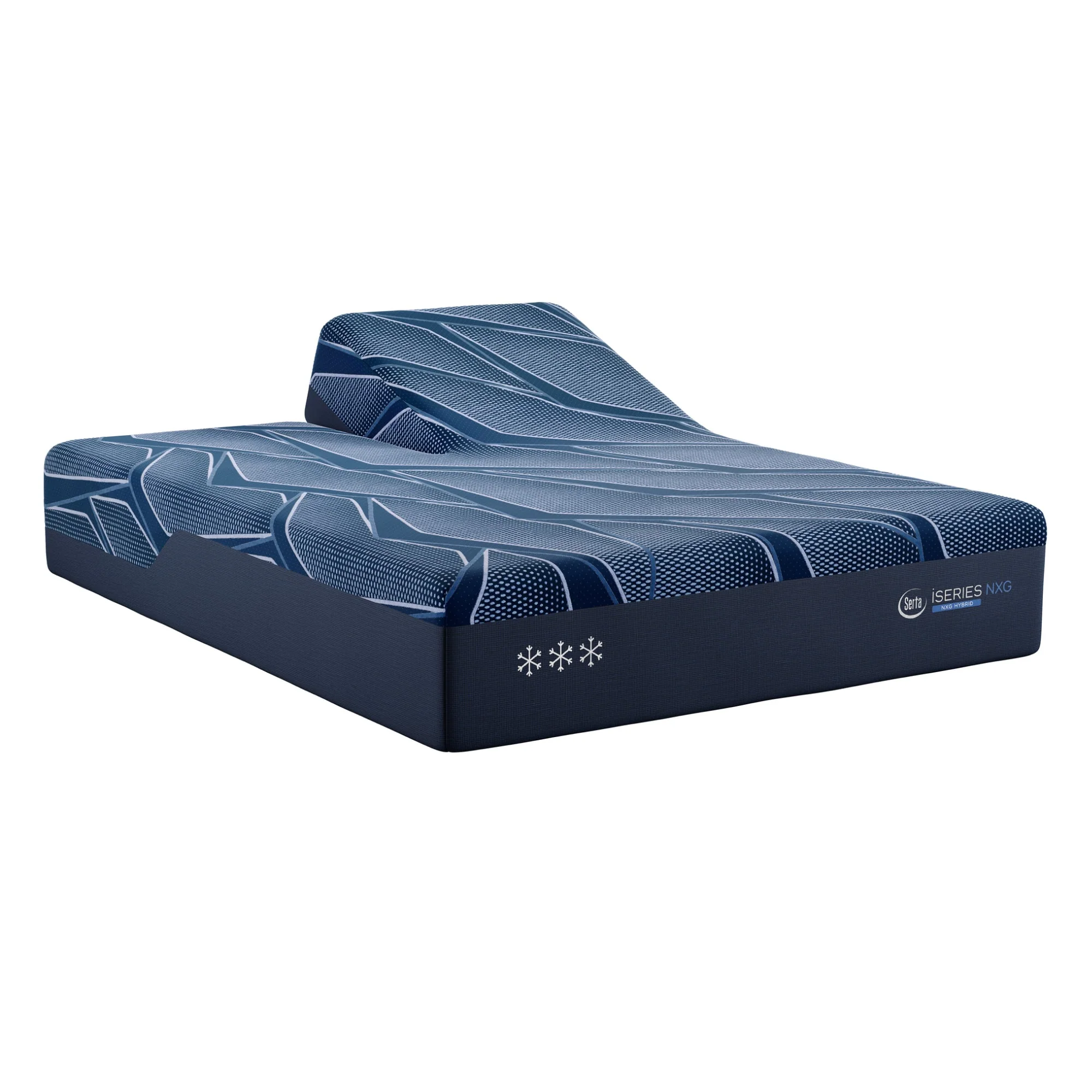 iSeries NXG 4500 Hybrid Plush 13.5" Dark Blue Hybrid Queen Split Head Plush Mattress - Image 9