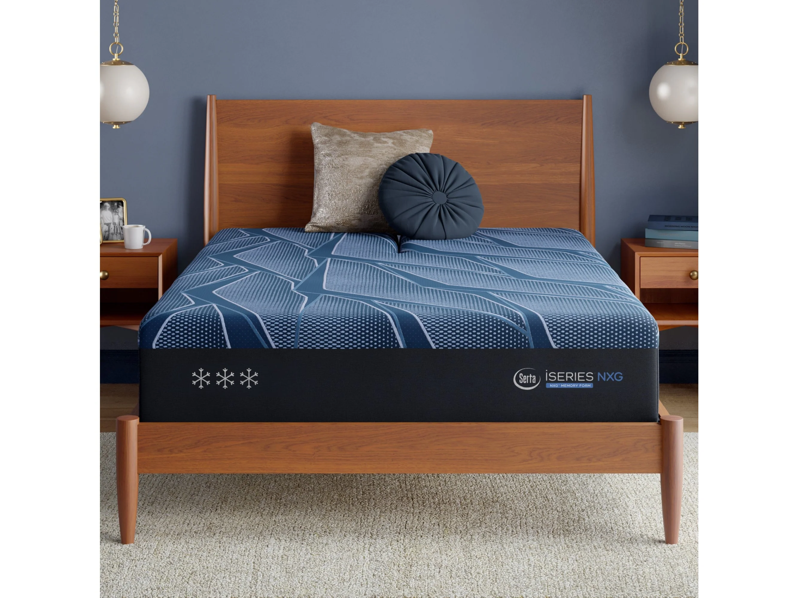iSeries NXG 4500 Plush 13.5" Dark Blue Memory Foam Queen Split Head Ultra Plush Mattress