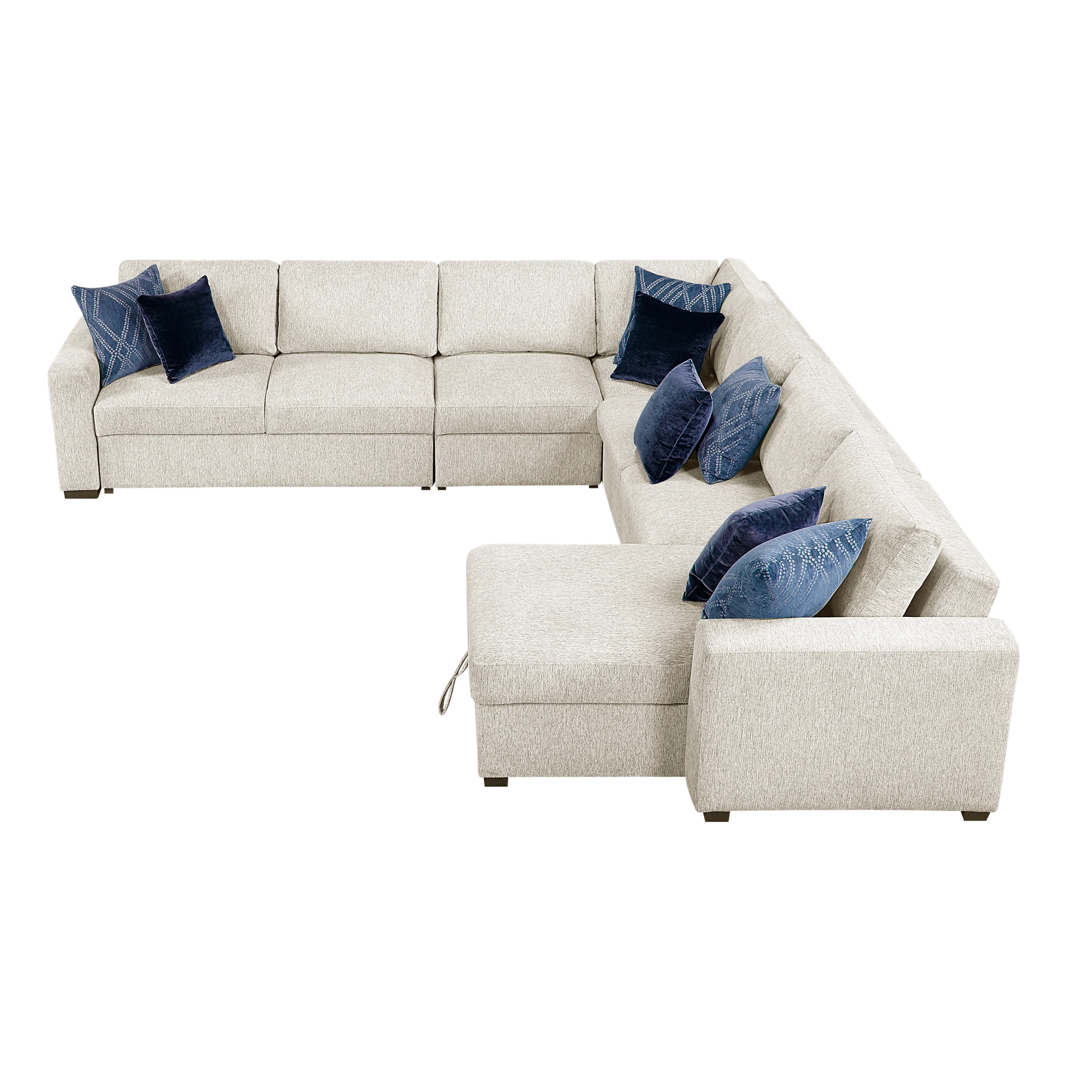Isla Beige 5-Piece Sectional w/ Reversible Chaise - Image 4