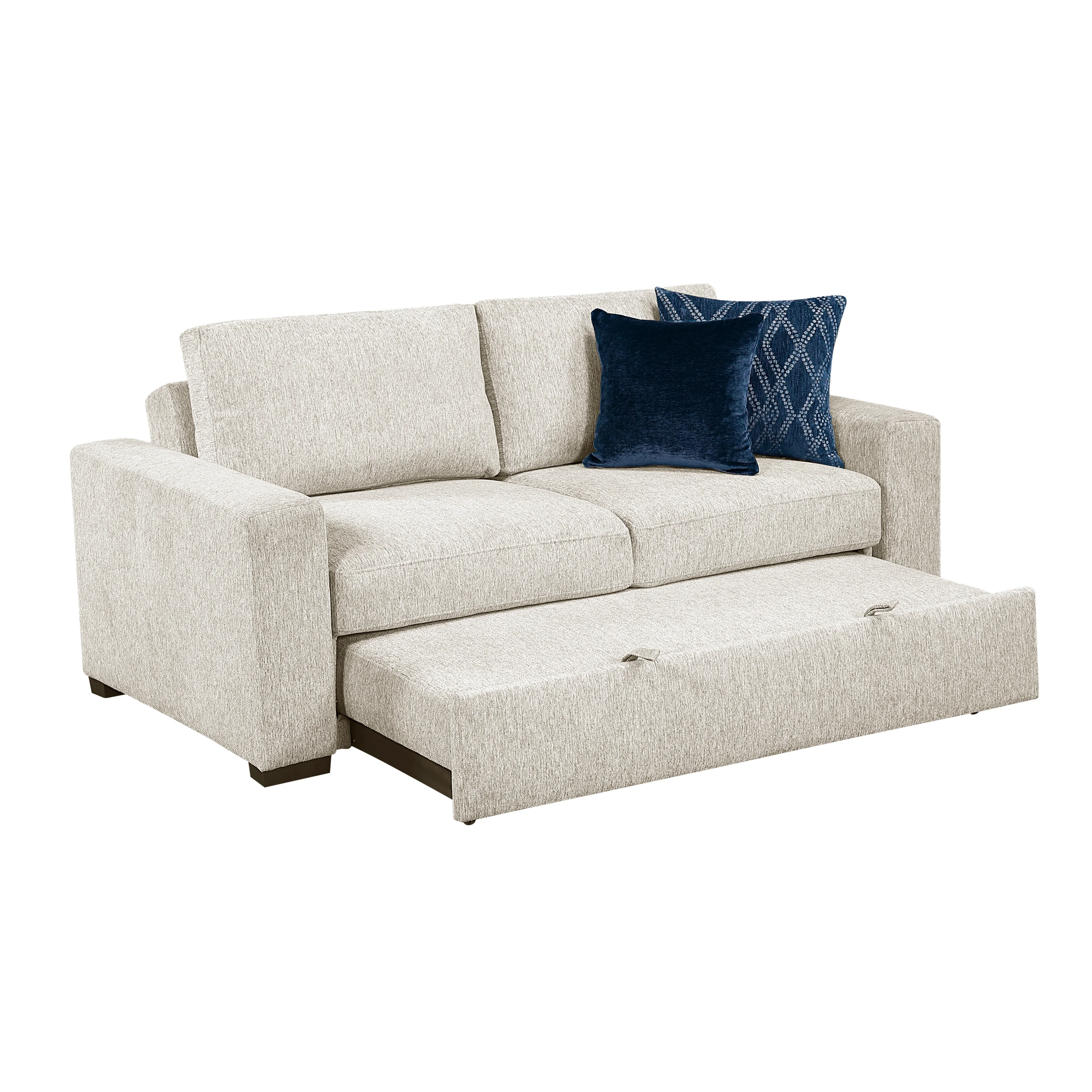 Isla Beige Loveseat w/ Pull-Out Bed & Click Motion Back - Image 5