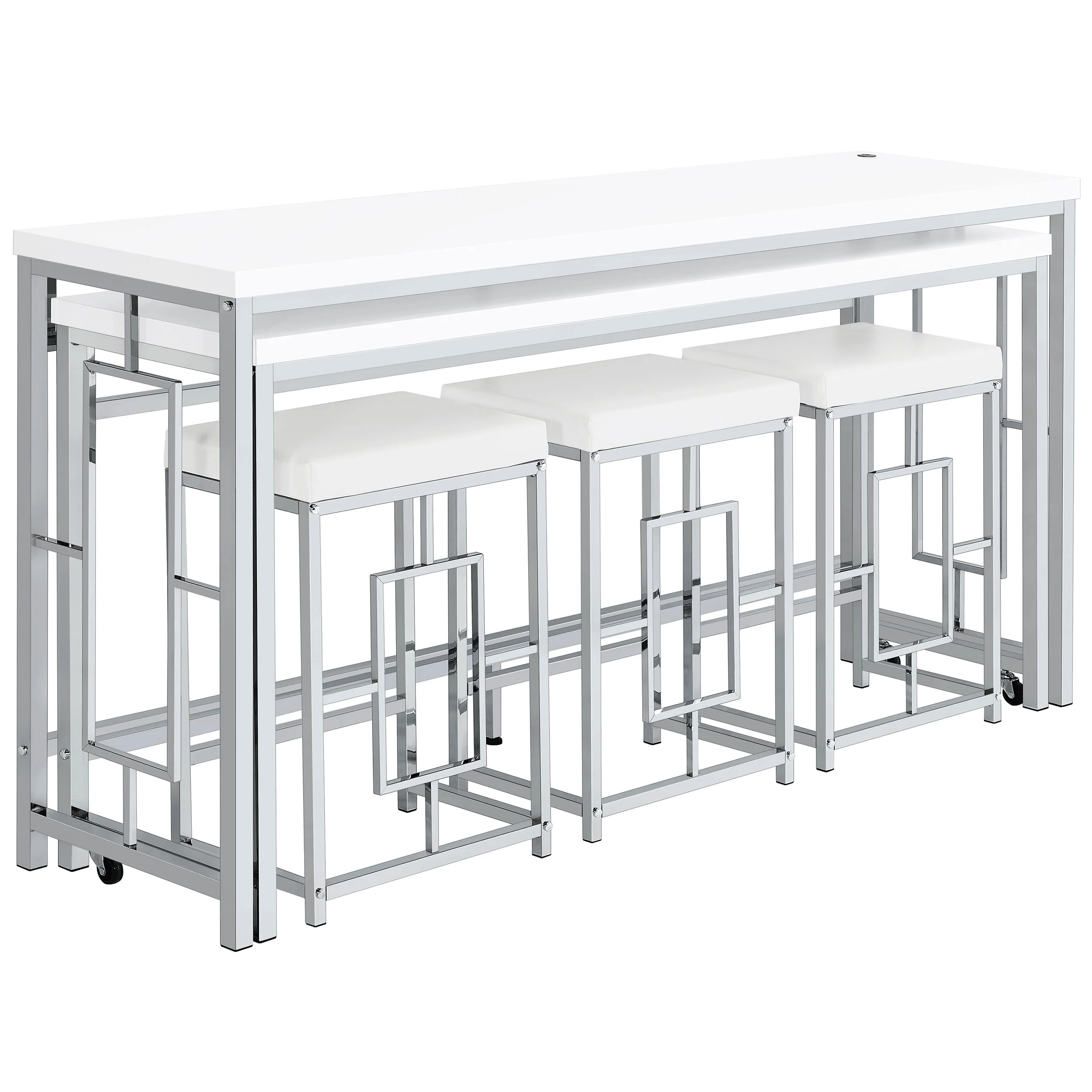 Jackson White 5-piece Counter Height Dining Room Set - Image 7