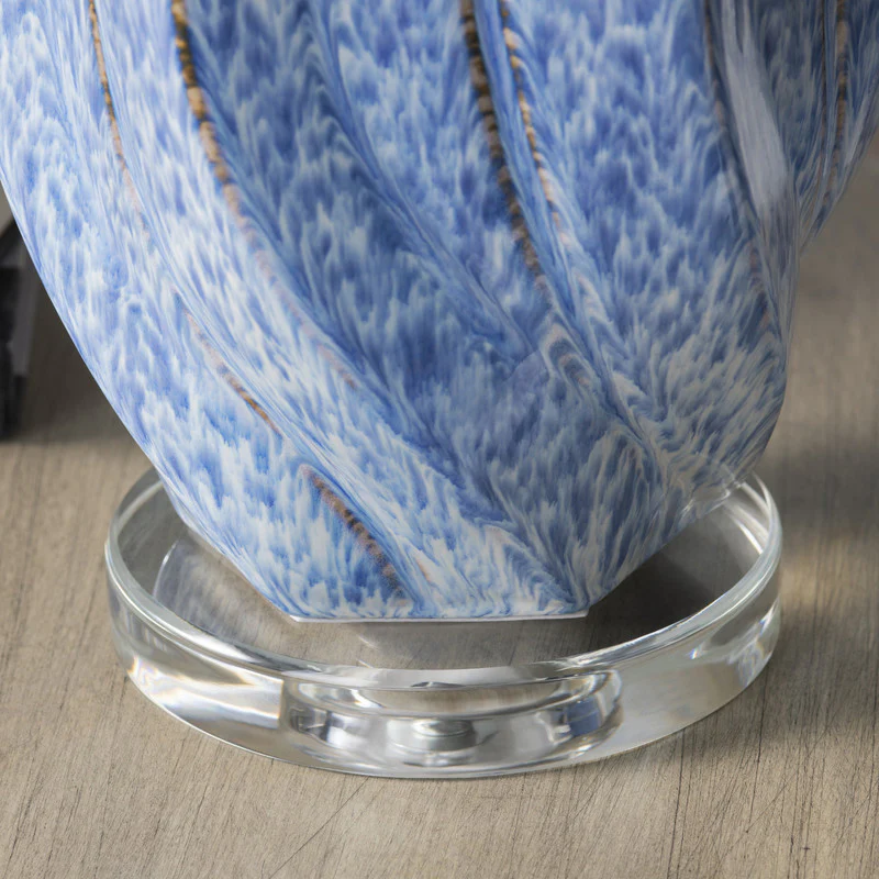 Janice Blue Swirl Table Lamp - Image 4