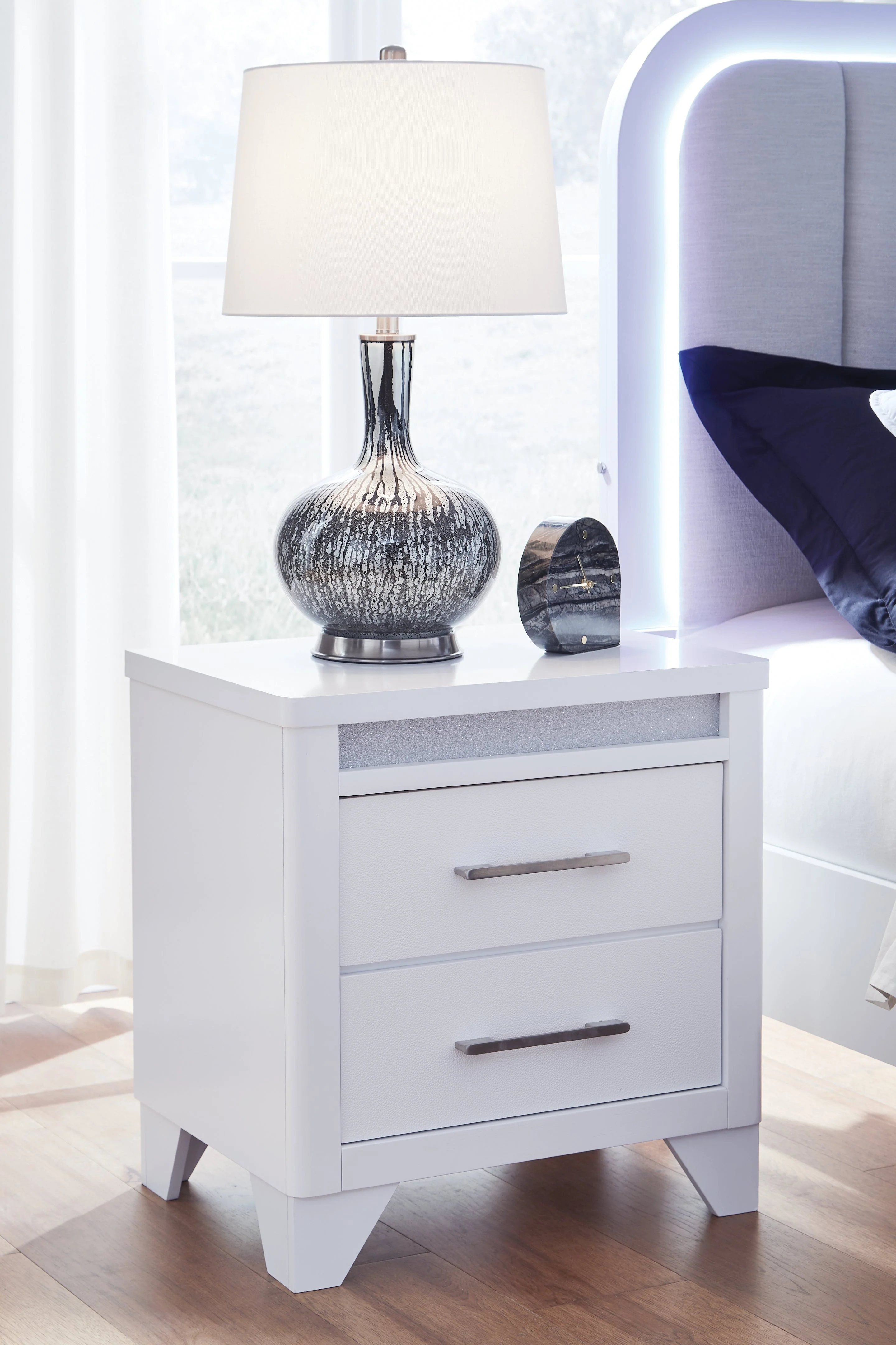 Jarlee White King Panel Bedroom Set with Dresser, Mirror and Nightstand (Online Special Price) - Image 16