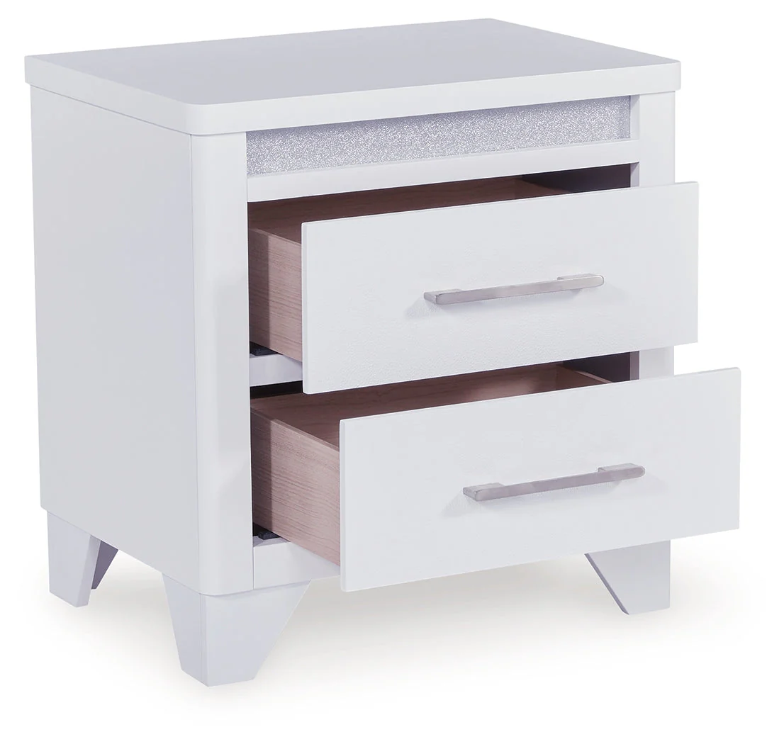 Jarlee White Two Drawer Nightstand (Online Special Price) - Image 3