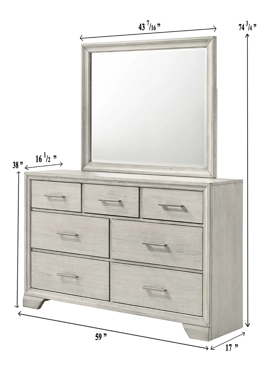 Jaymes White Mist Sleigh Storage Platform Bedroom Set - Image 9