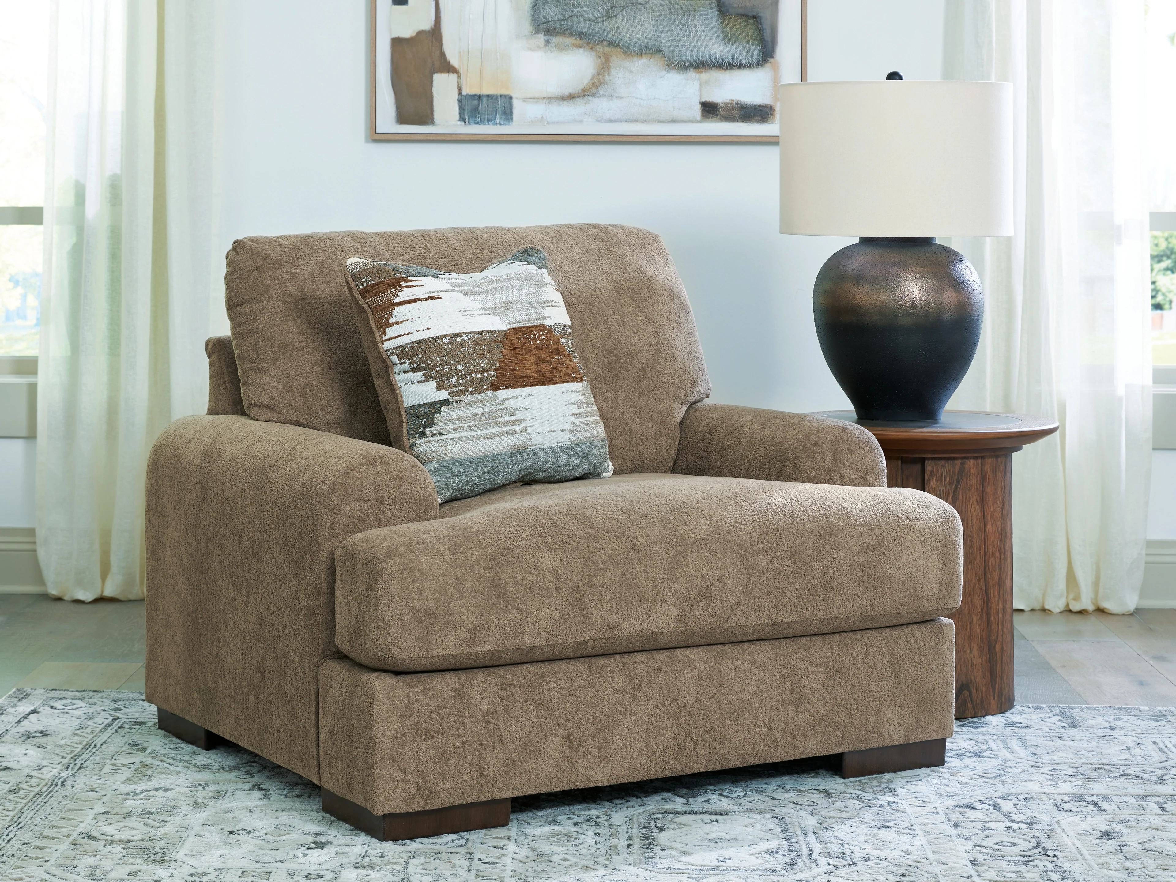 Jayne Park Pecan Oversized Chair (Online Special Price)