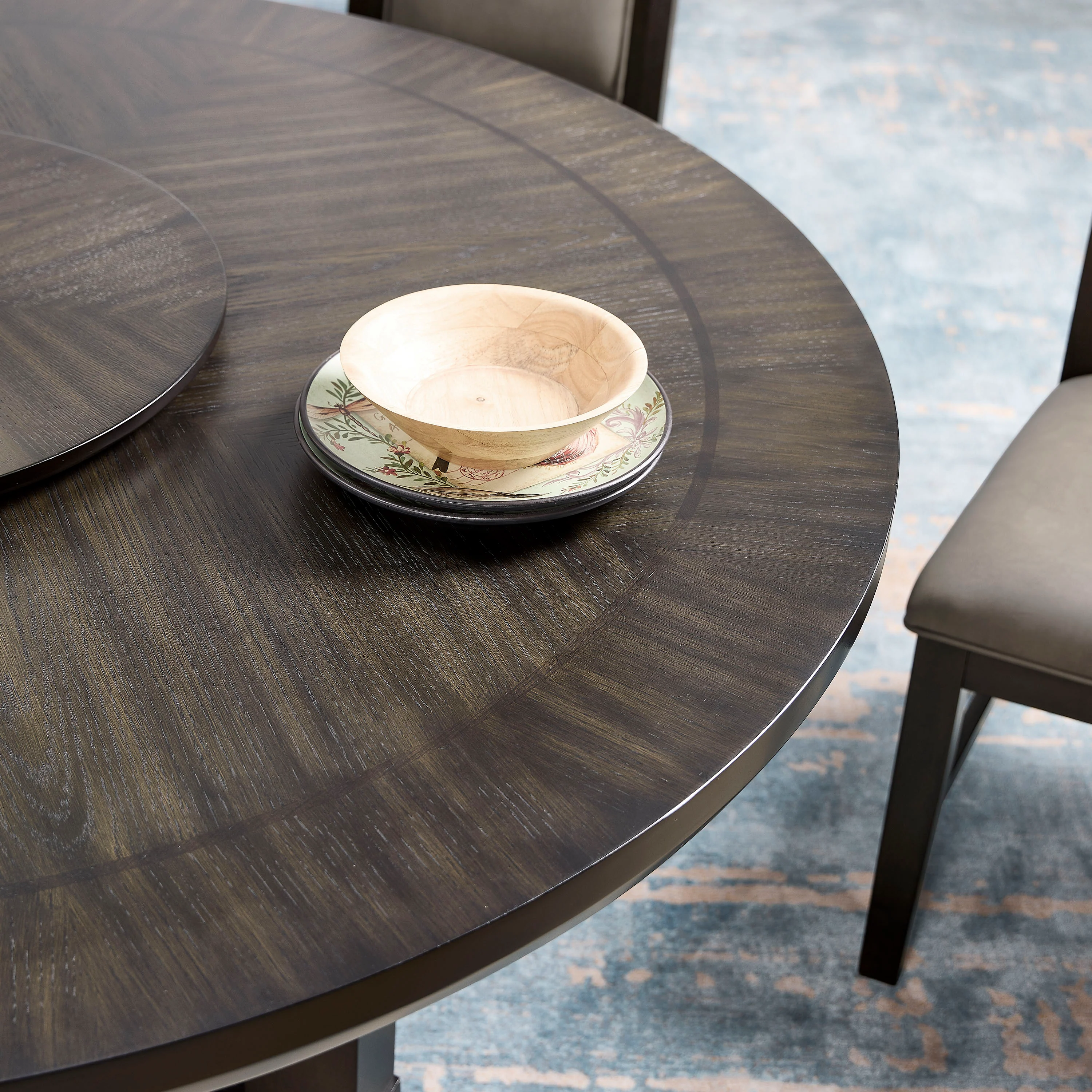 Jeffries Brown Round Dining Set - Image 5