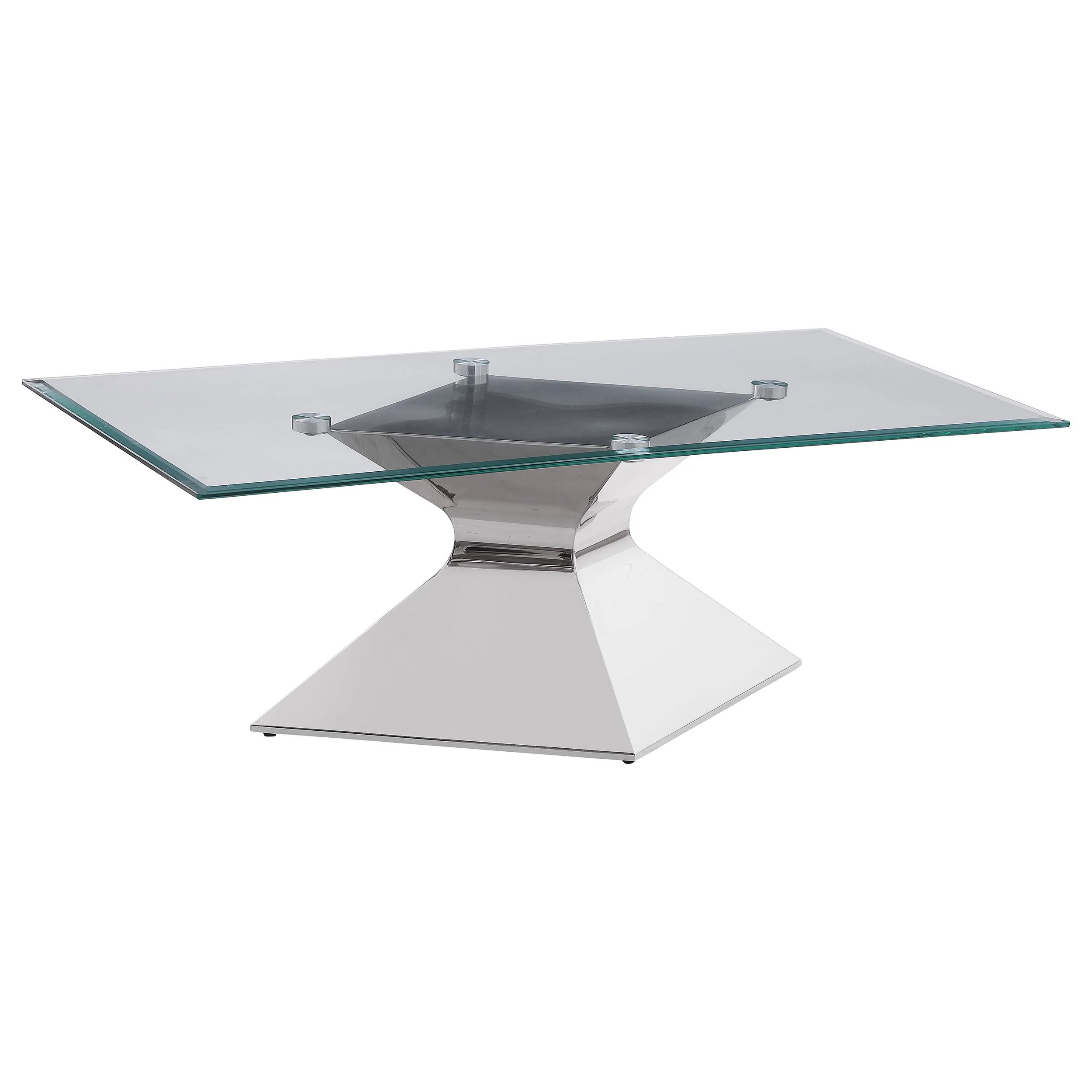 Jenny Chrome 3-piece Rectangular Coffee and End Table Set - Image 3