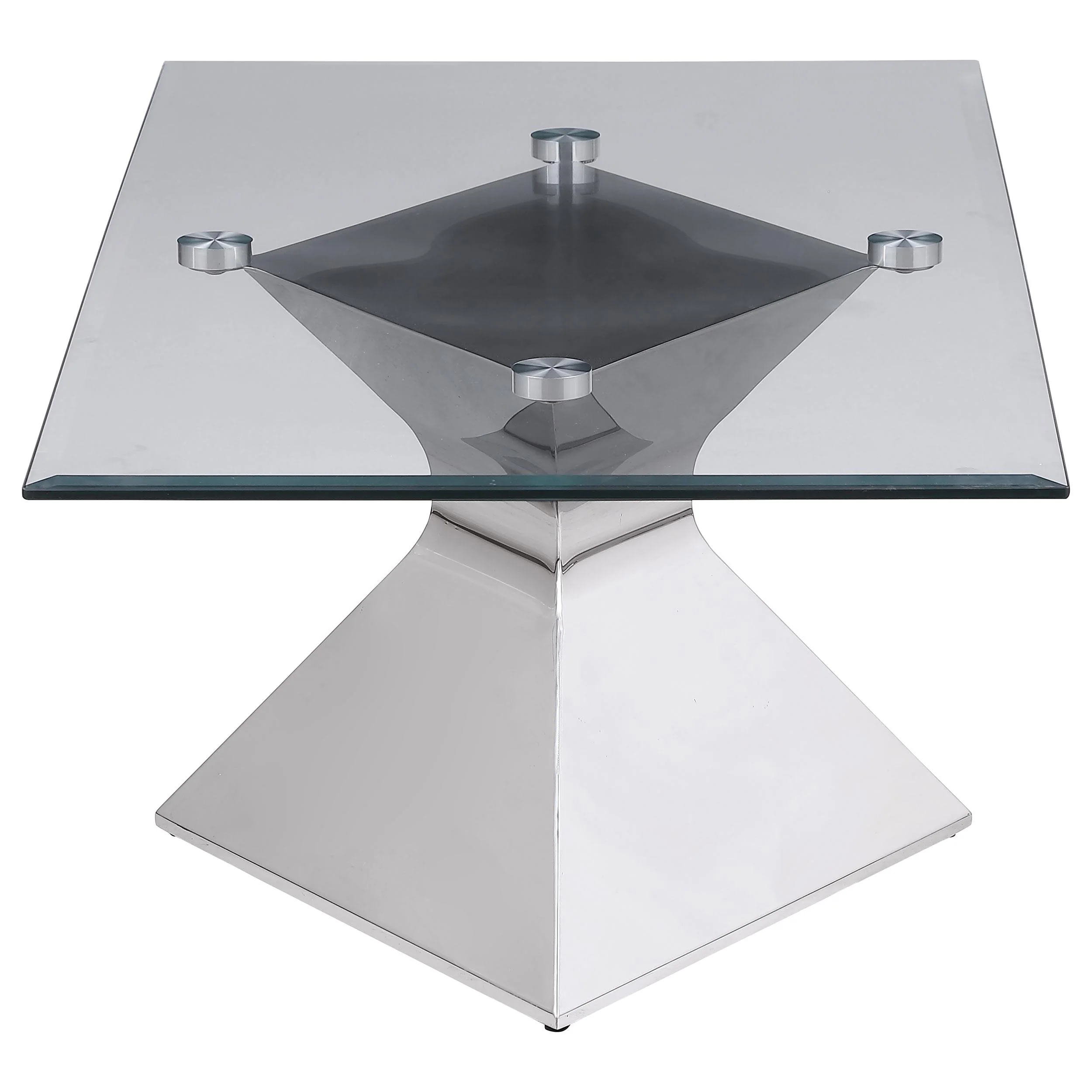 Jenny Chrome 3-piece Rectangular Coffee and End Table Set - Image 4