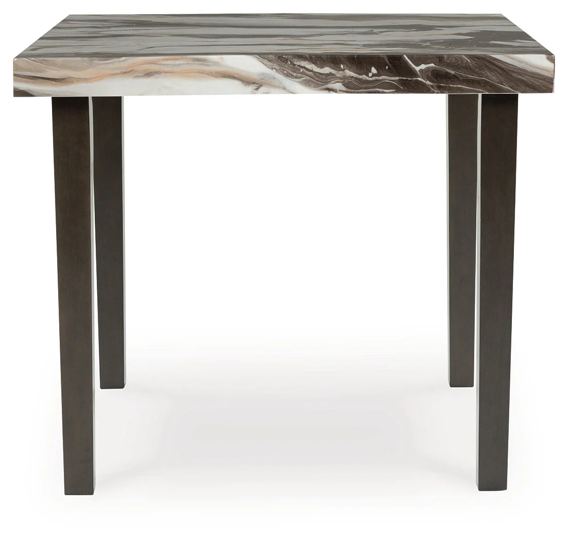 Jeshina Dark Brown/Beige/Mocha Counter Height Dining Table and 4 Barstools (Online Special Price) - Image 6