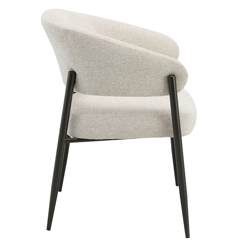 Jirina Beige/Black Arm Chair (Set of 2) - Image 4
