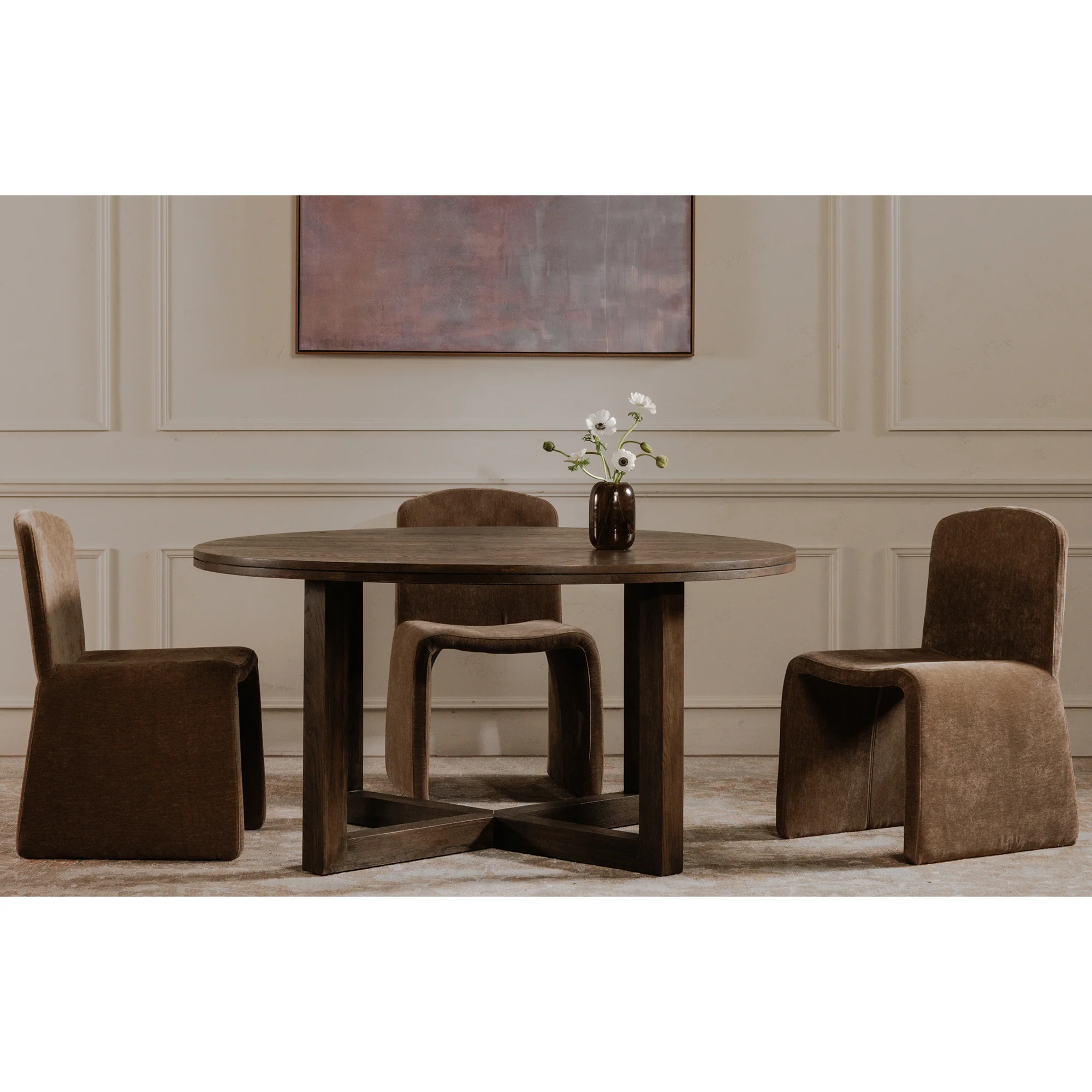 Joel Dark Brown Dining Table - Image 11