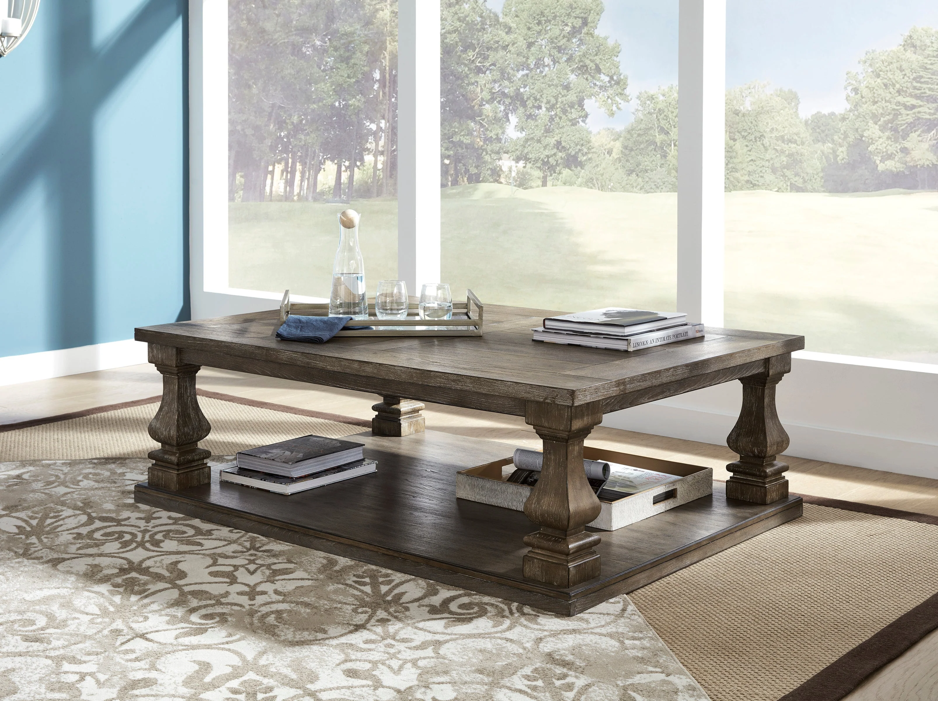 Johnelle Gray Rectangular Cocktail Table (Online Special Price)