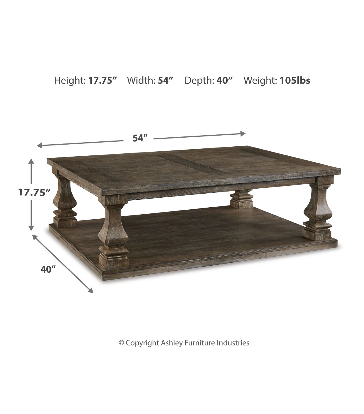 Johnelle Gray Rectangular Cocktail Table (Online Special Price) - Image 5