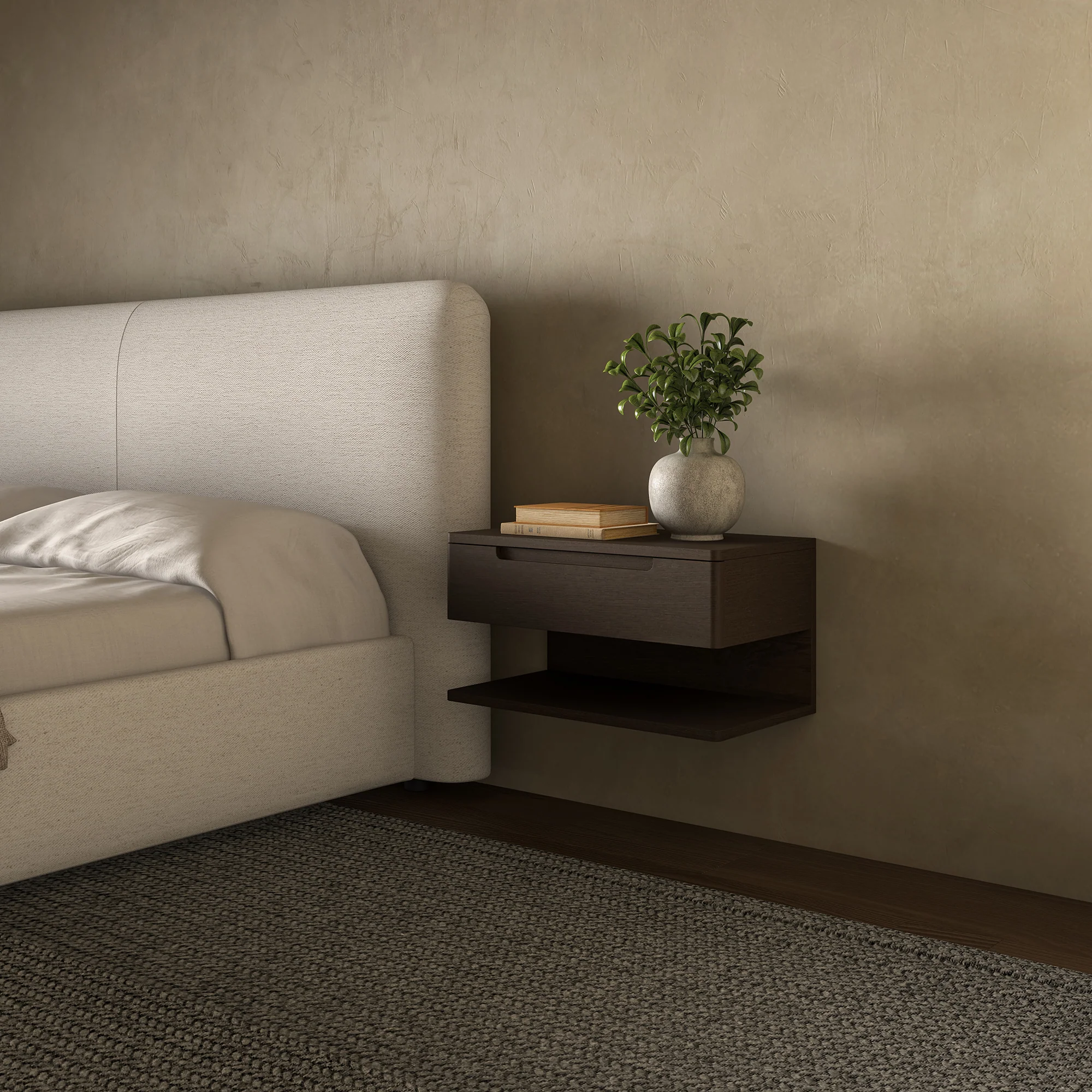 Jonah Dark Brown Floating Nightstand - Image 7