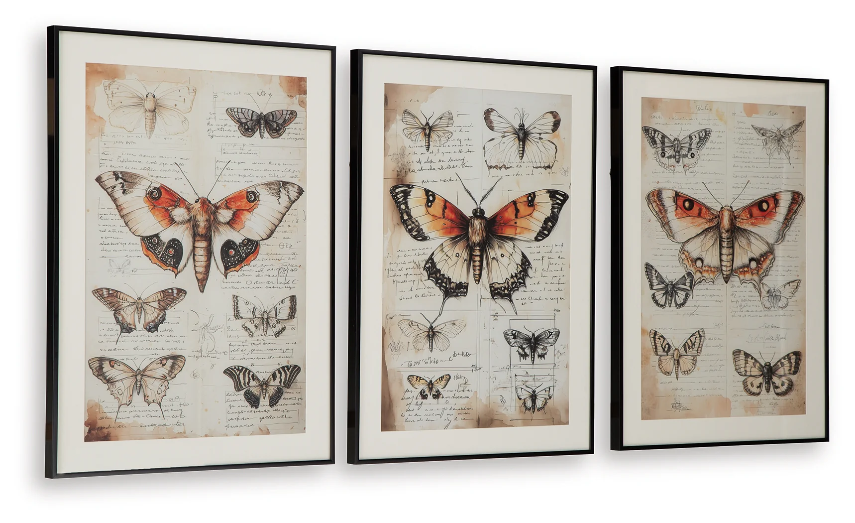 Jossletts Orange/Black/Ivory Wall Art Set (Set of 3) - Image 3