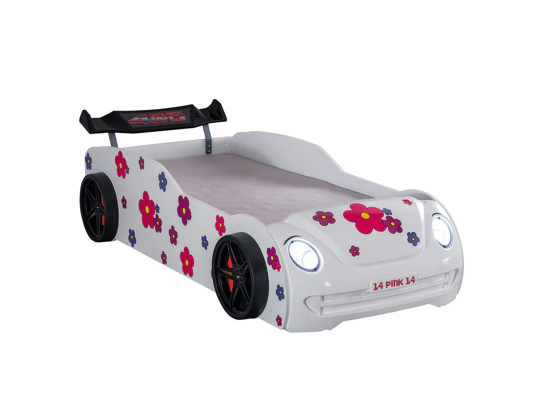 Jourley White Car Bed - Image 3