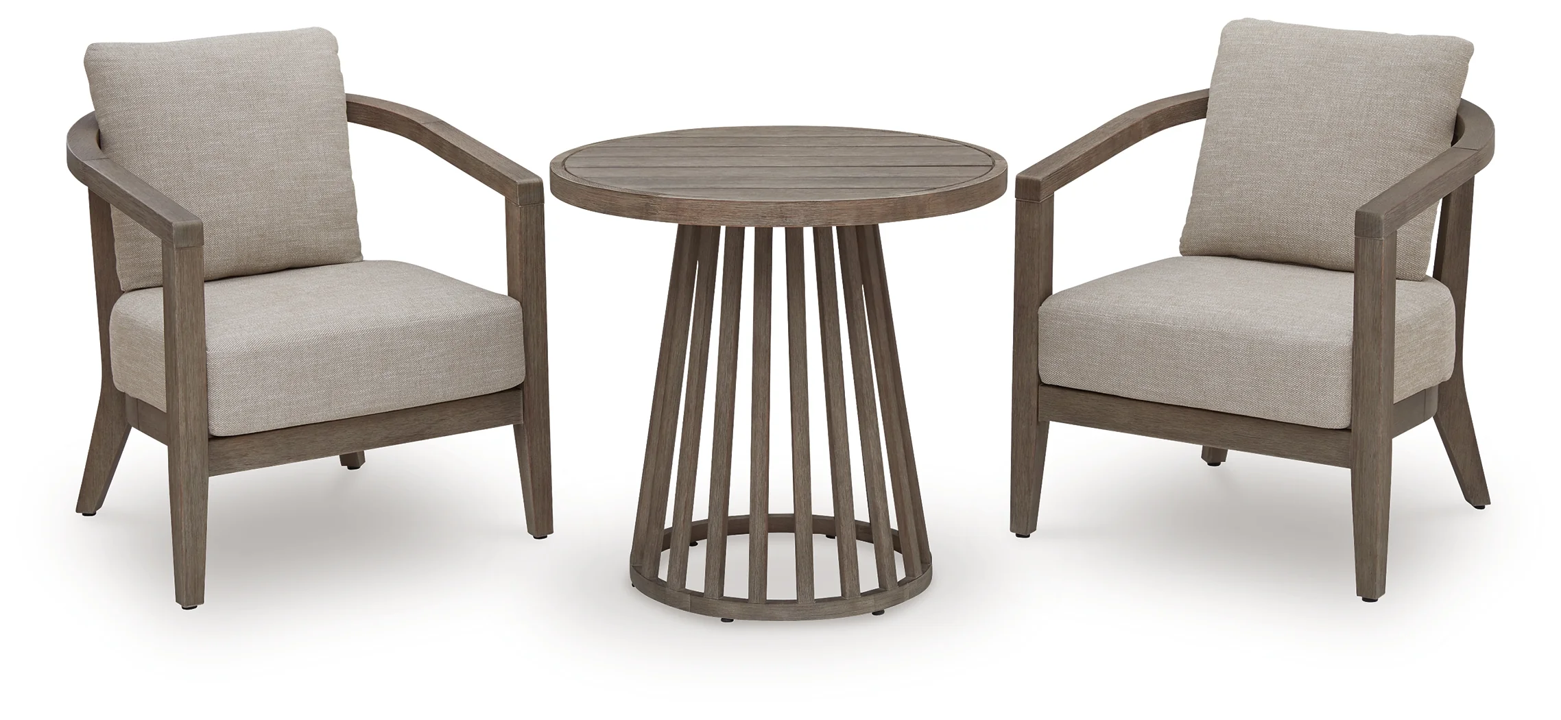 Joy Lagoon Beige Chairs w/CUSH/Table Set (Set of 3) - Image 2