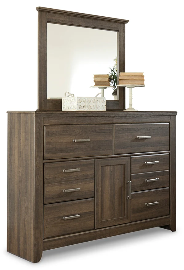 Juararo Dark Brown California King Poster Bed, Dresser and 2 Nightstands - Image 2