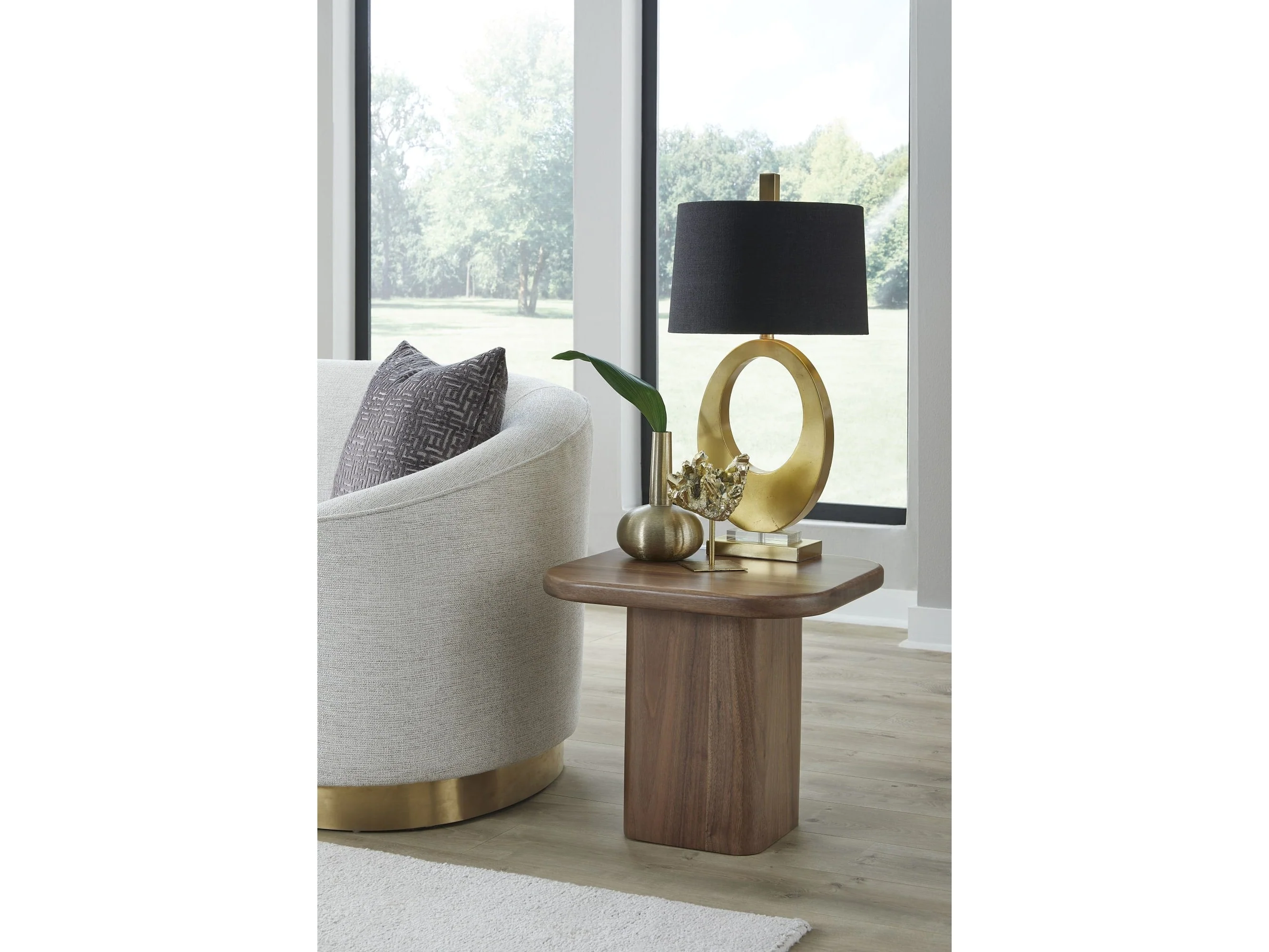 Juba Mongoose Walnut End Table