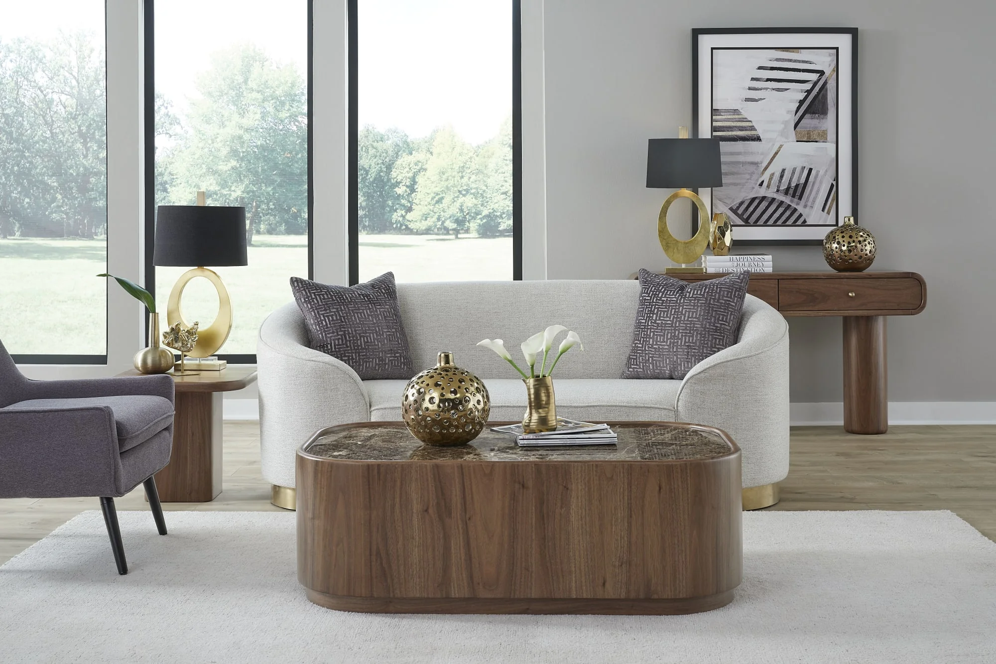 Juba Mongoose Walnut End Table - Image 6
