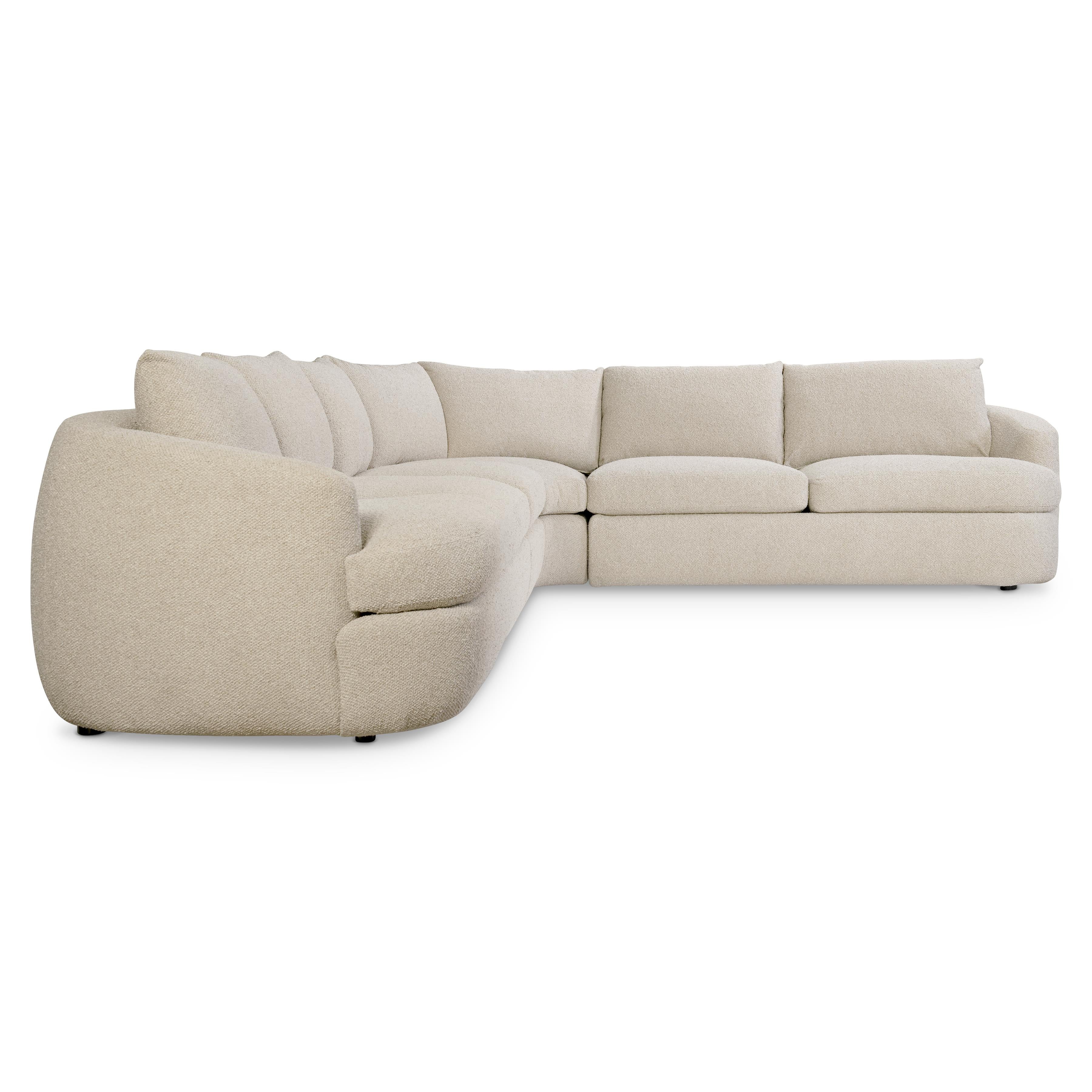 Jules Beige/Tan Fabric Sectional Sofa - Image 5