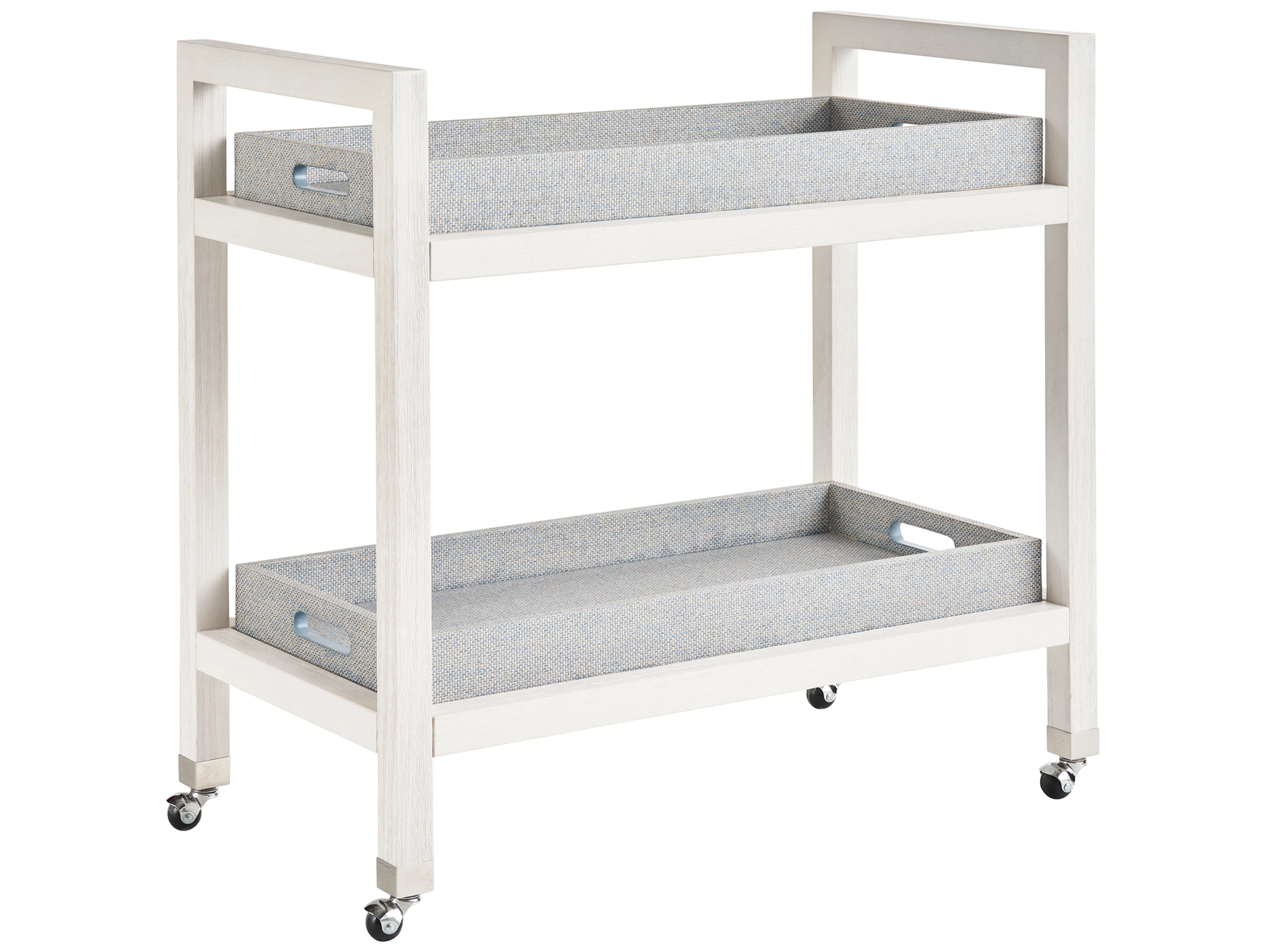Jupiter White Sand/Blue Seagrass Bar Cart - Image 4