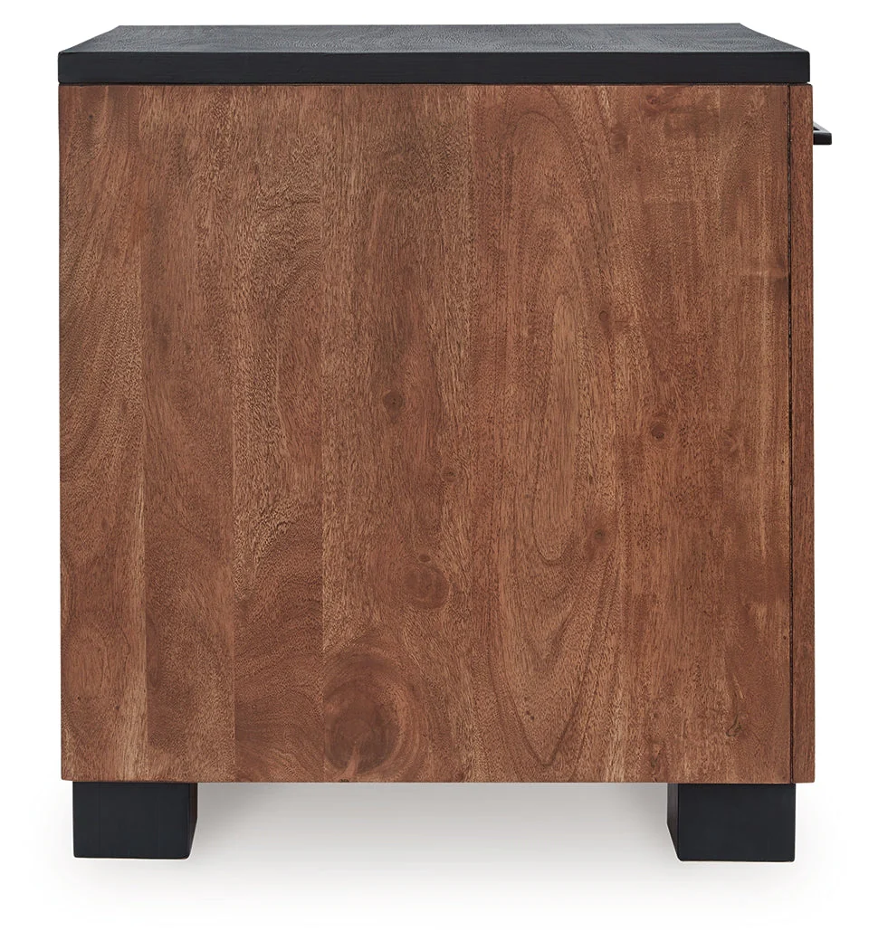 Kallari Warm Brown/Black Chair Side End Table (Online Special Price) - Image 5