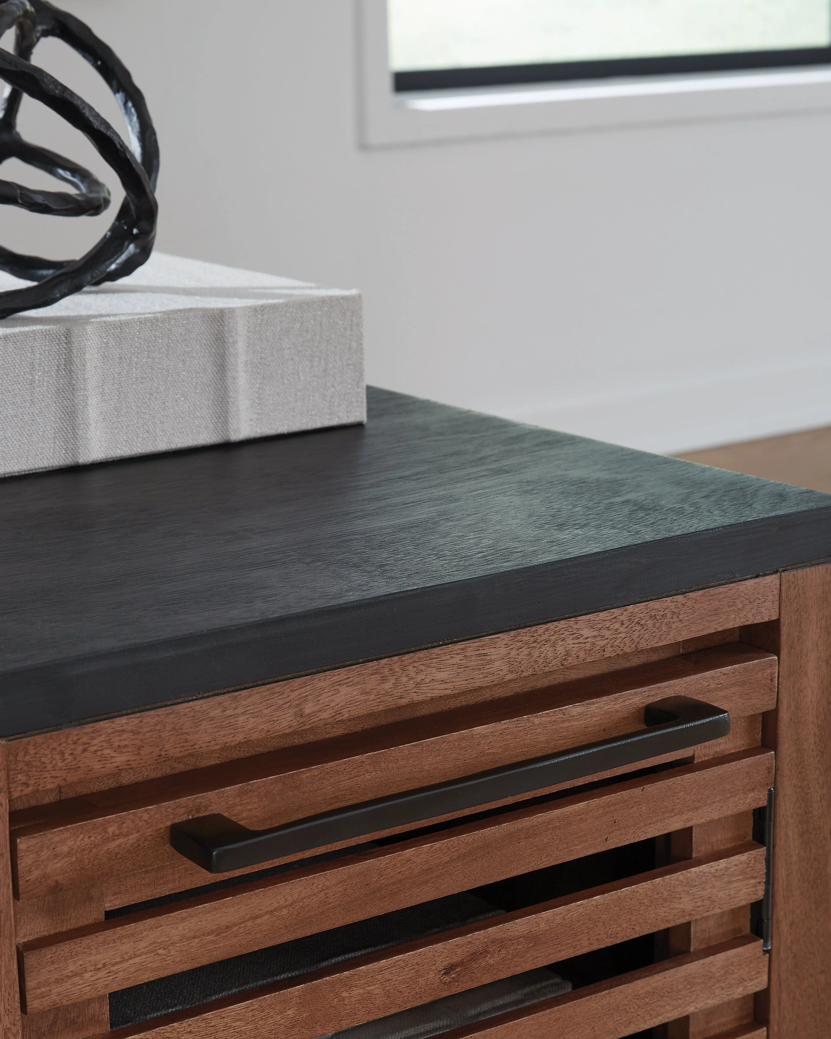 Kallari Warm Brown/Black Chair Side End Table (Online Special Price) - Image 7