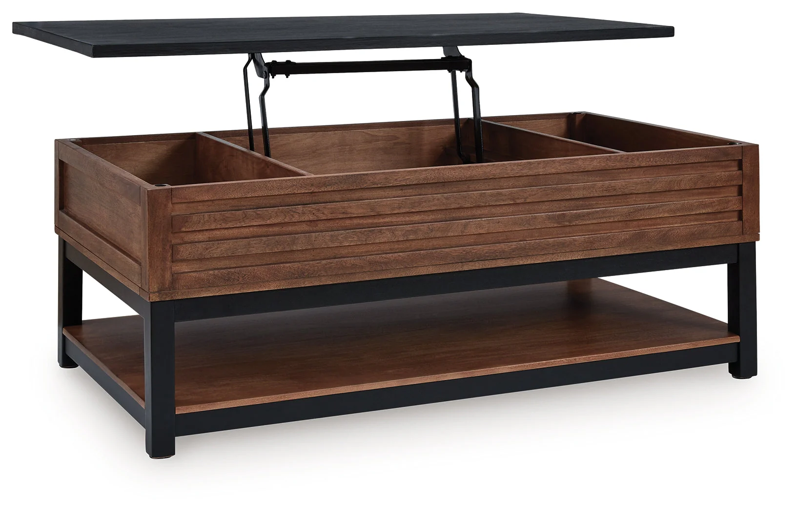 Kallari Warm Brown/Black Lift Top Cocktail Table (Online Special Price) - Image 3