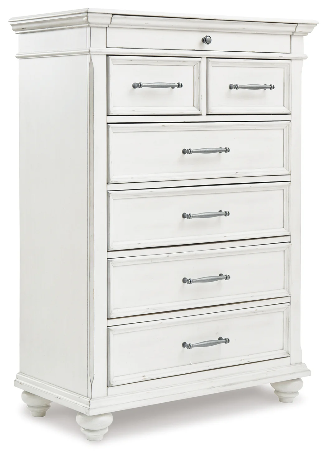 Kanwyn Whitewash King Panel Storage Bedroom Set with Chest and Nightstand - Image 3