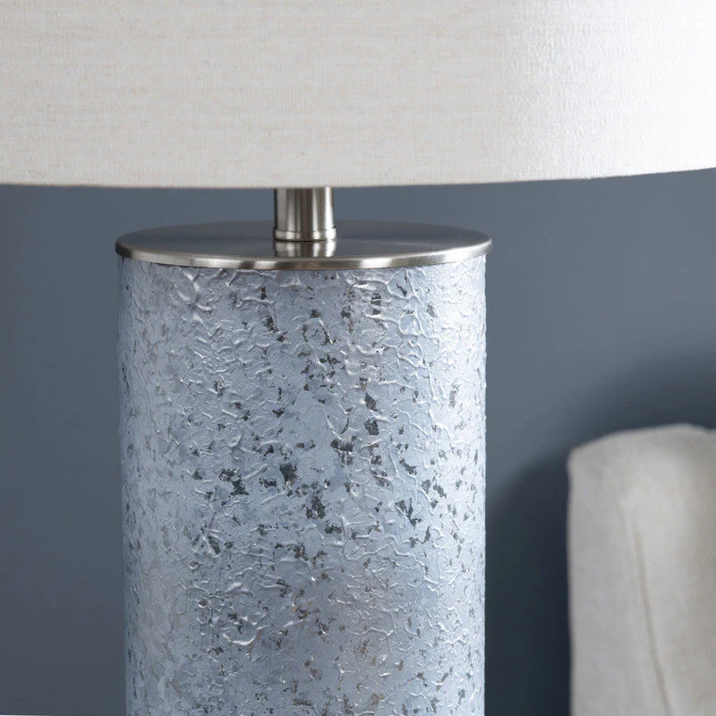Katz Blue/Oatmeal Cylinder Table Lamp (Set of 2) - Image 7