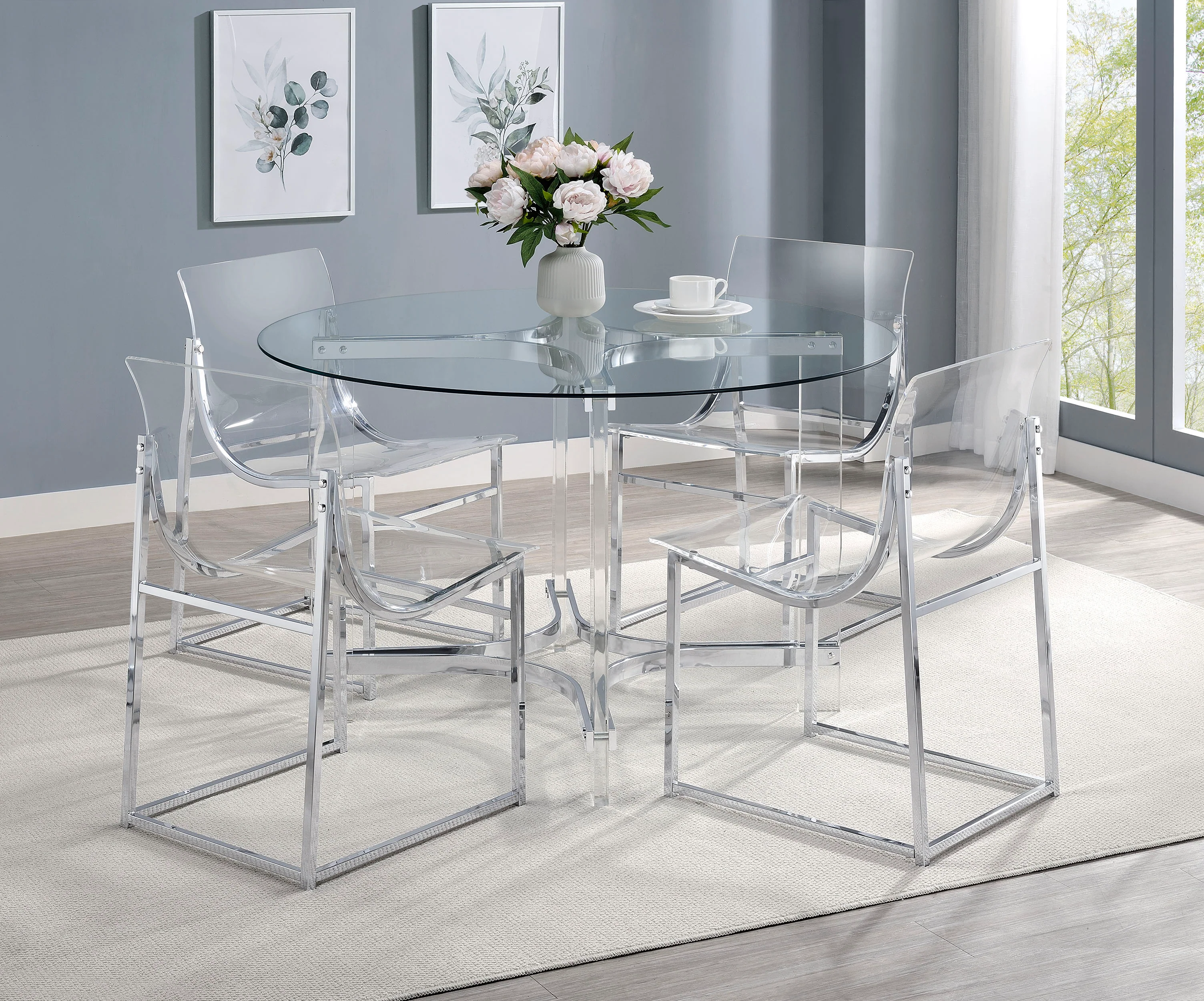 Keeling Chrome Dining Room Table - Image 8