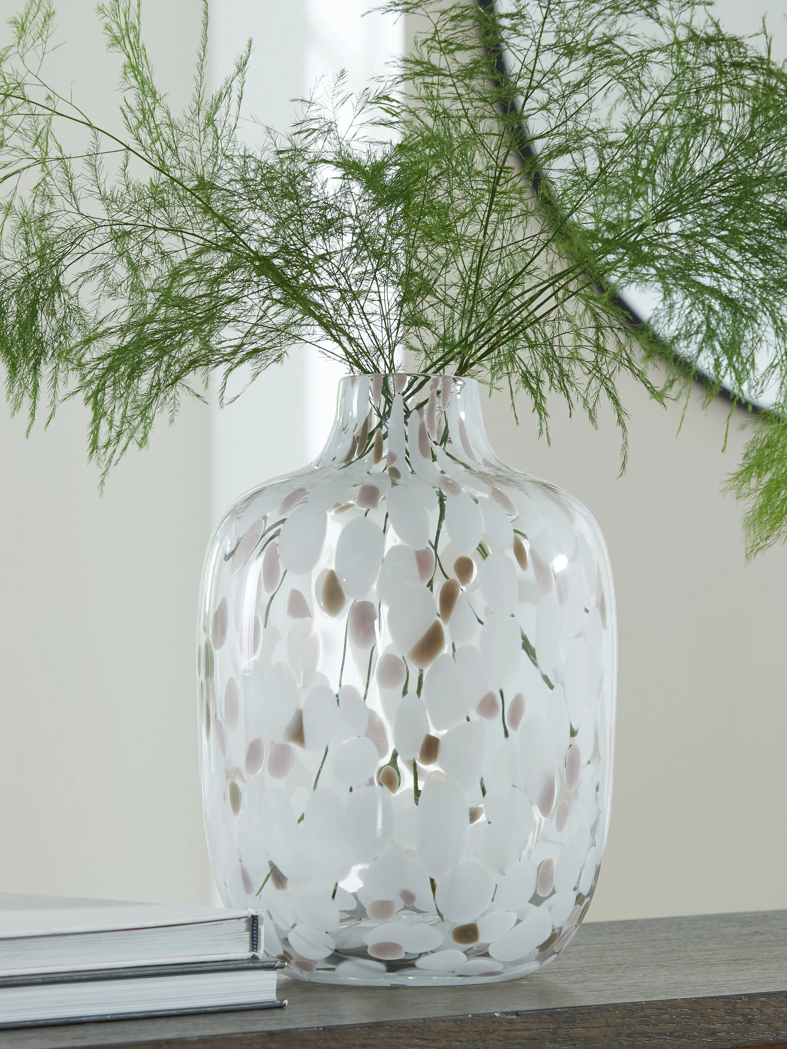 Keelton White/Taupe/Pink Vase 9" (Online Special Price) - Image 2