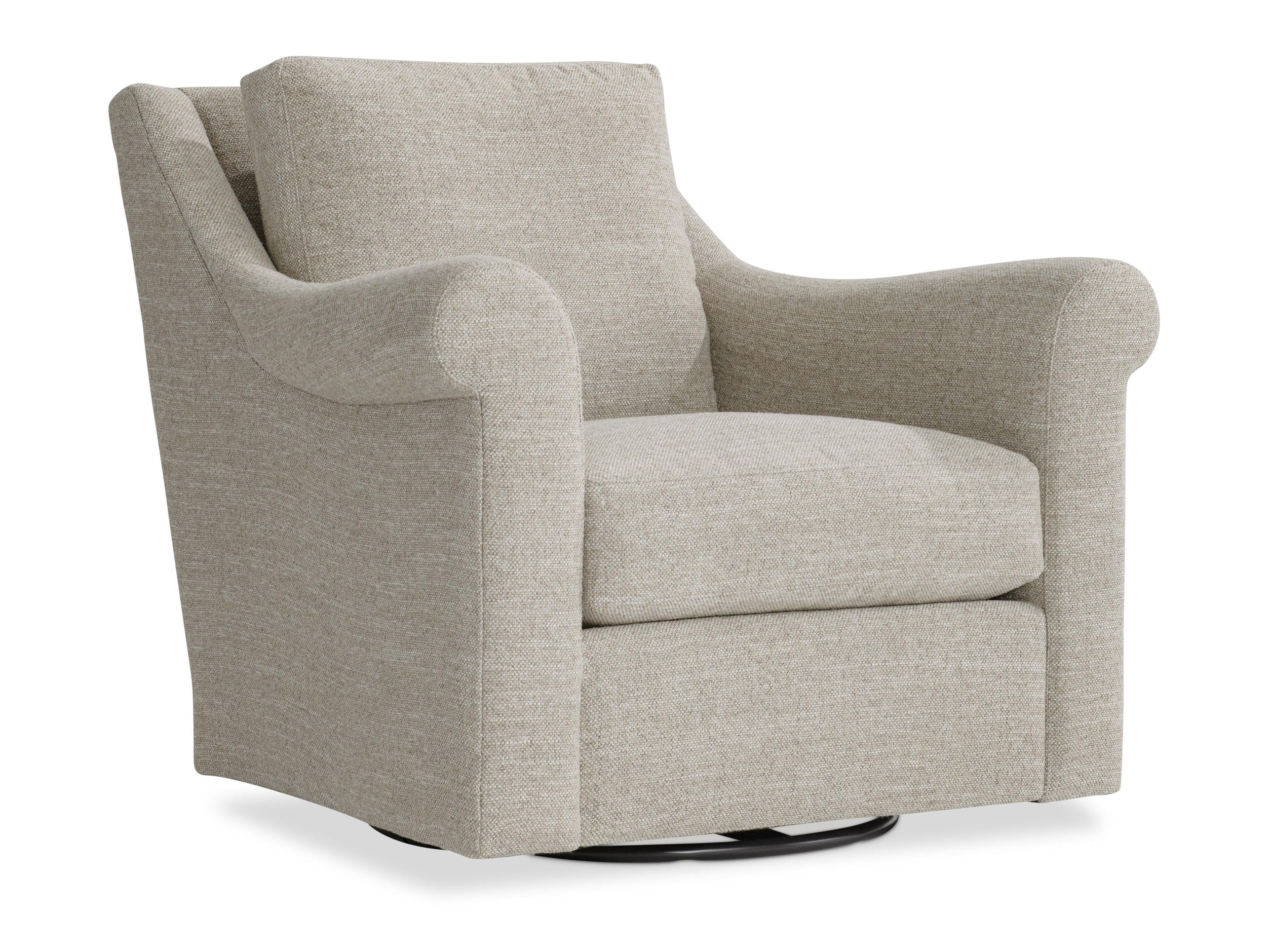 Keirnan Beige/Tan Fabric Swivel Chair