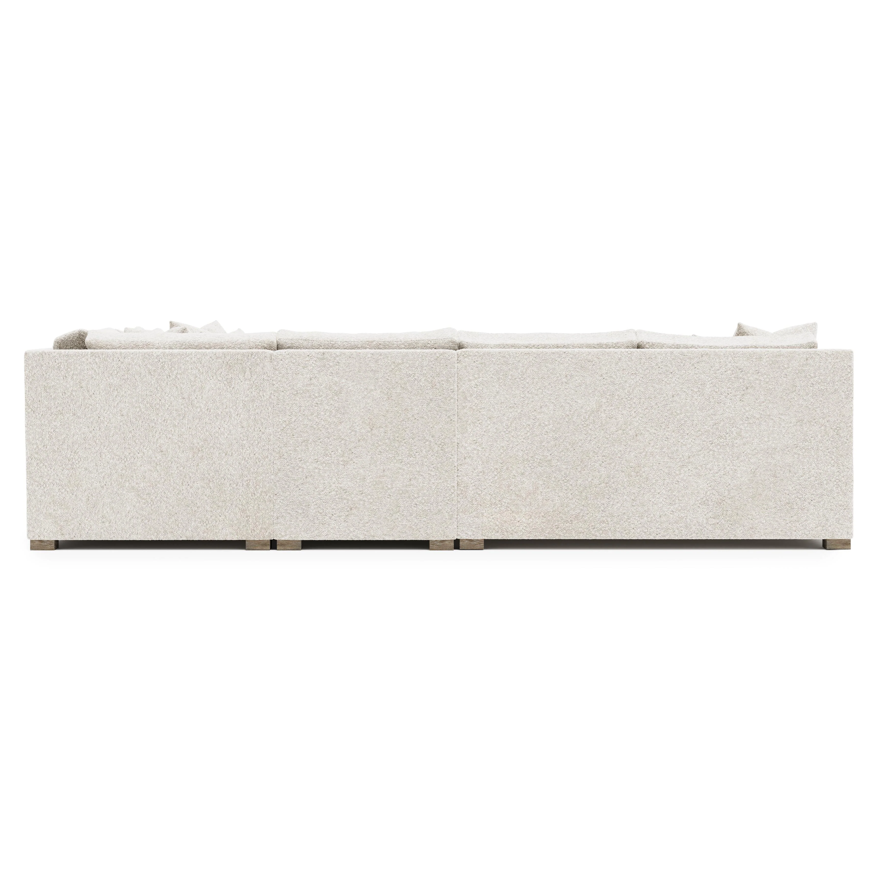 Kelsey White/Cream Fabric Sectional - Image 3