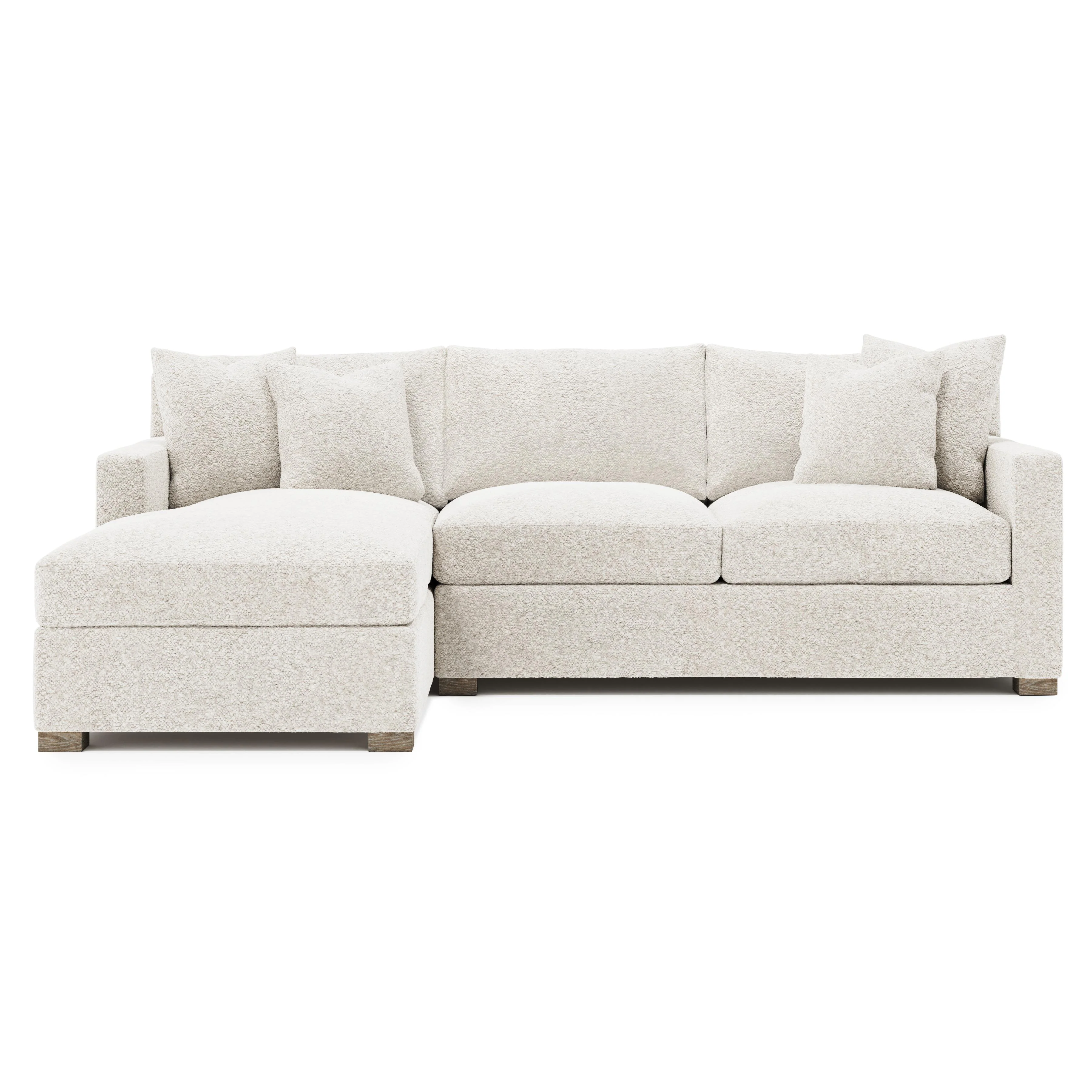 Kelsey White/Cream Fabric Sectional - Image 2