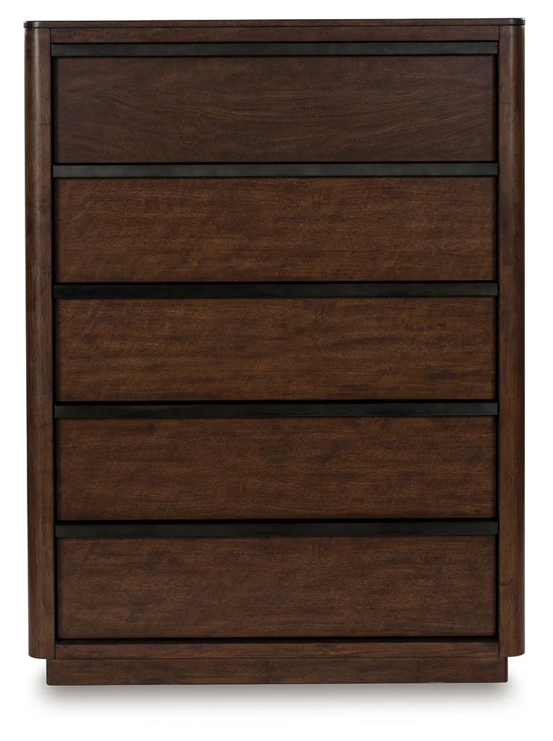 Kendamor Dark Brown Chest of Drawers - Image 4
